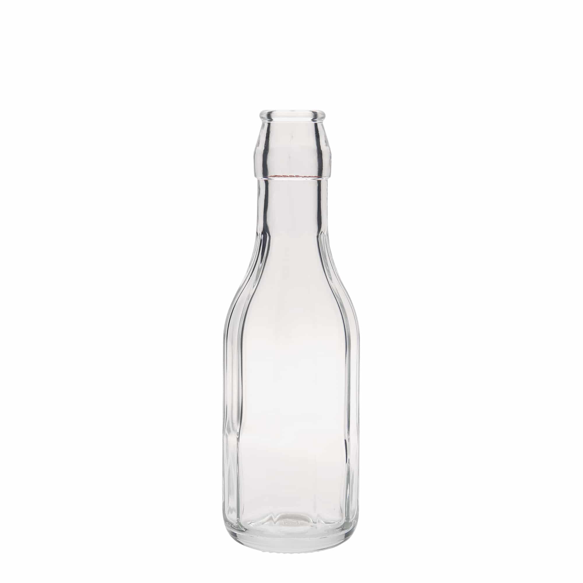 250 ml glass bottle ‘Bravo’, decagonal, opening: swing top closure