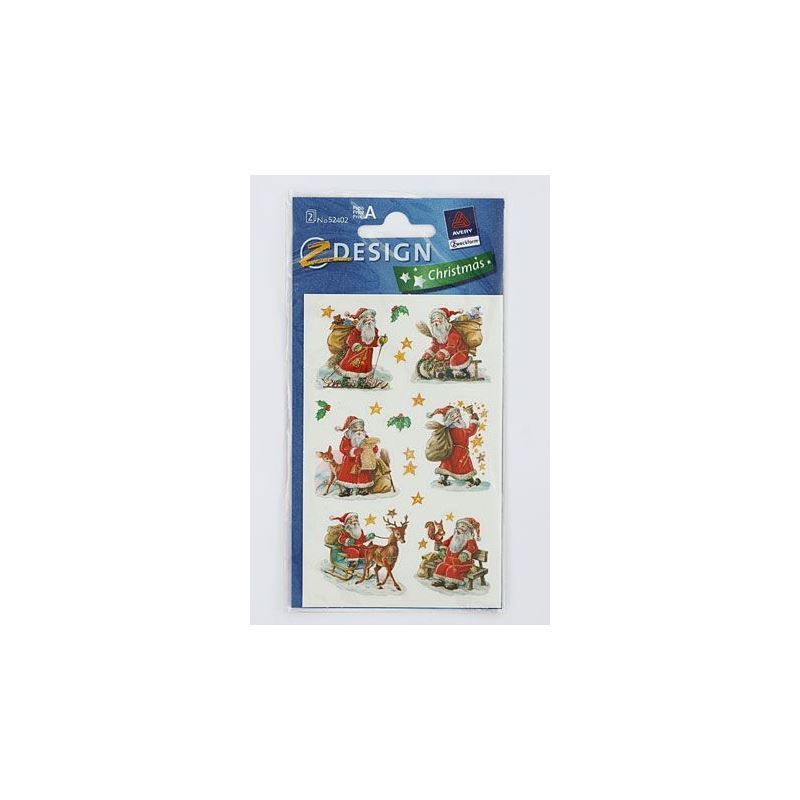 Zweckform stickers 'Santa Clauses', paper, multicoloured Zweckform stickers 'Santa Clauses', paper, multicoloured