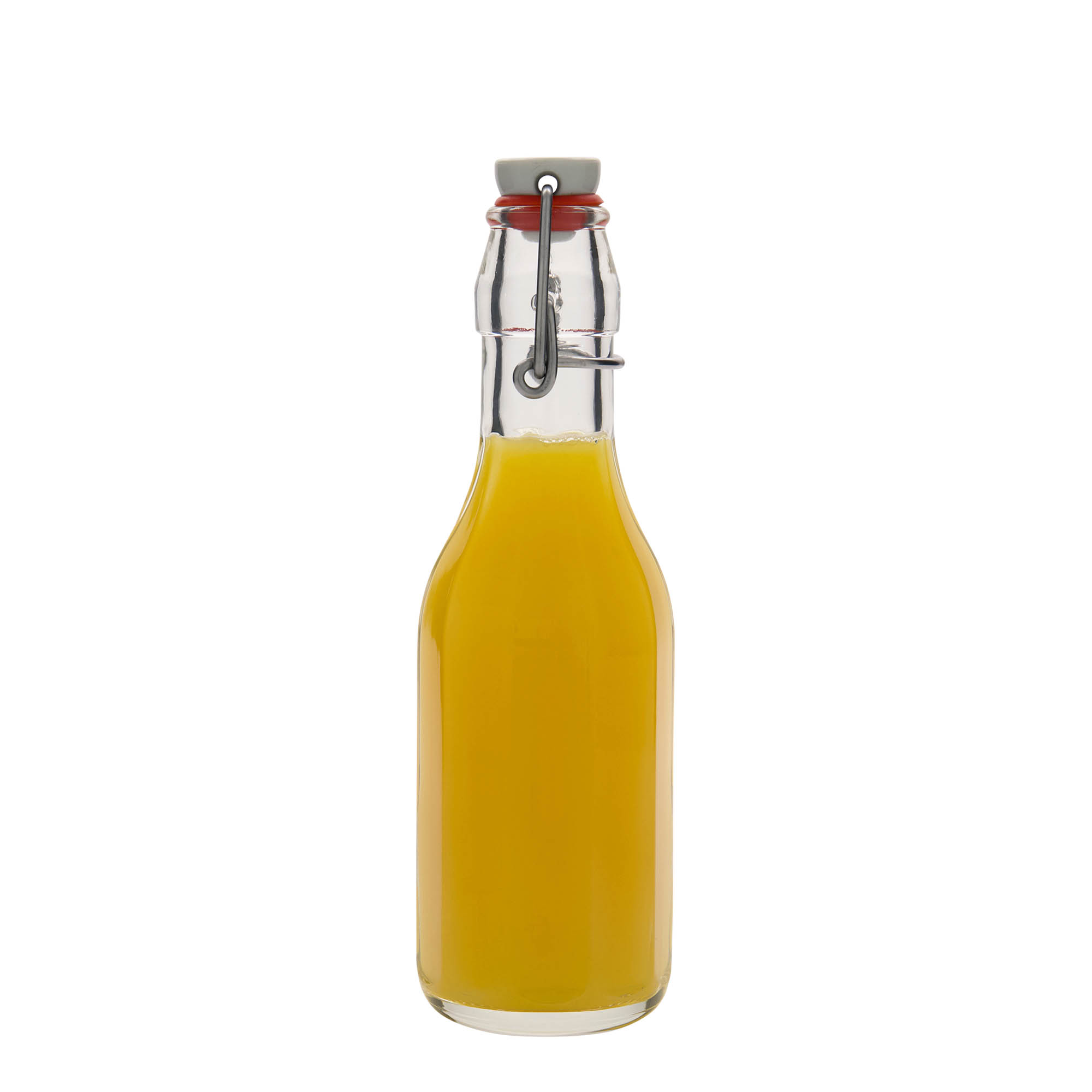 250 ml glass bottle 'Bravo', decagonal, opening: swing top closure