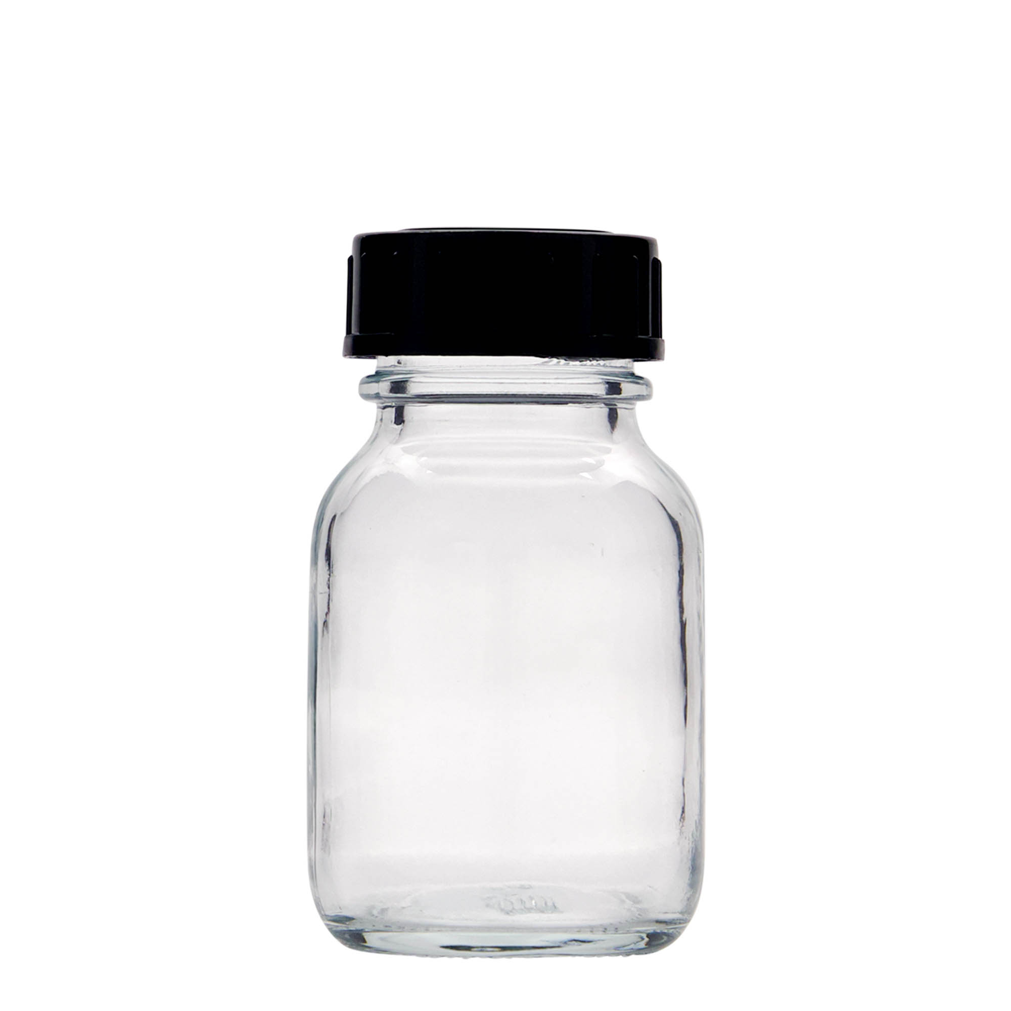 50 ml wide-neck glass, opening: DIN 32 50 ml wide-neck glass, opening: DIN 32