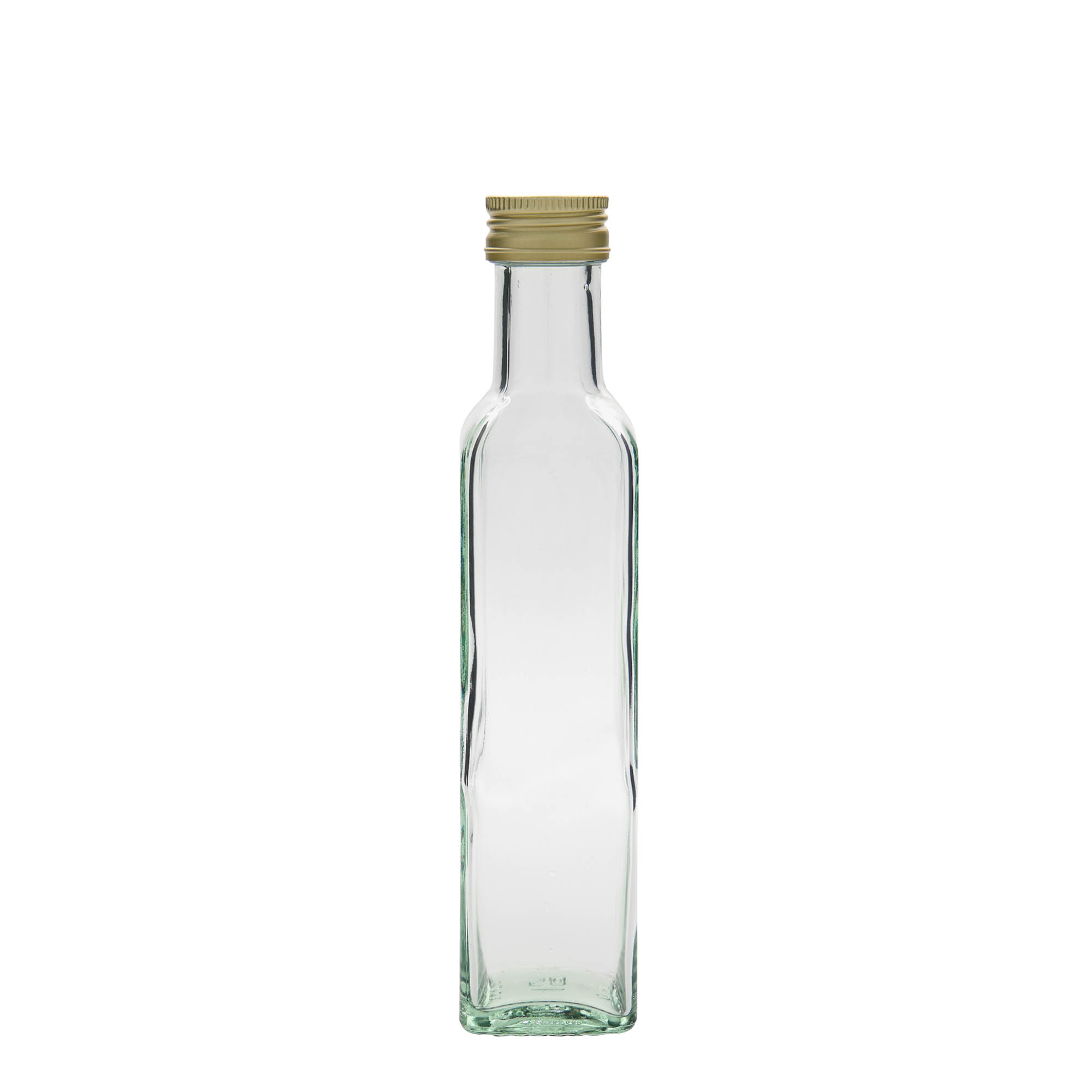 250 ml glass bottle ‘Marasca’, square, opening: PP 31.5