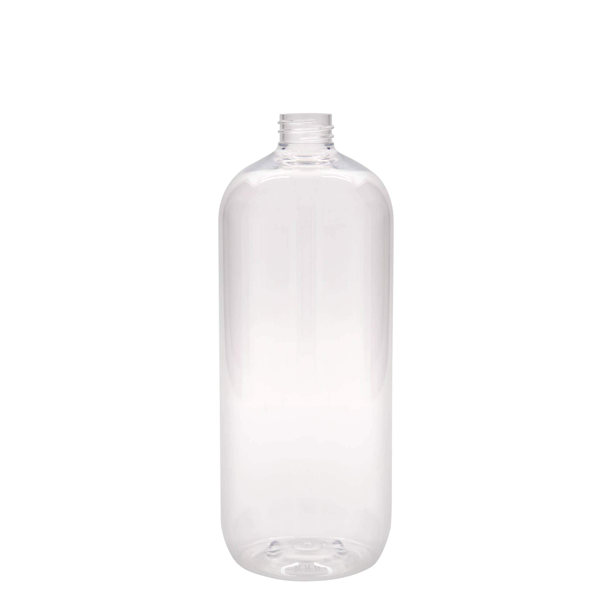 1,000 ml PET bottle ‘Boston’, plastic, opening: 28/410