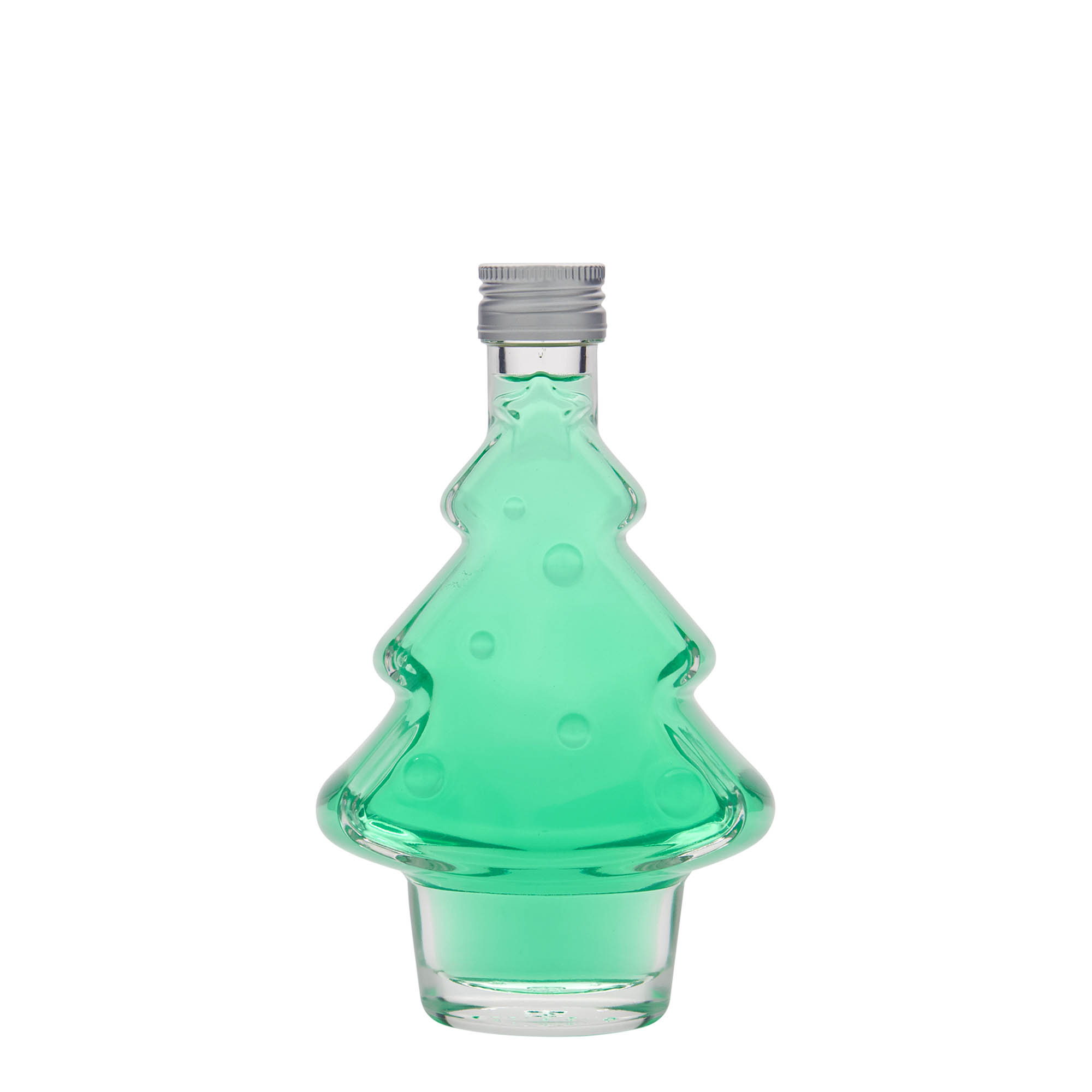 200 ml glass bottle 'Christmas tree', opening: PP 28 200 ml glass bottle 'Christmas tree', opening: PP 28