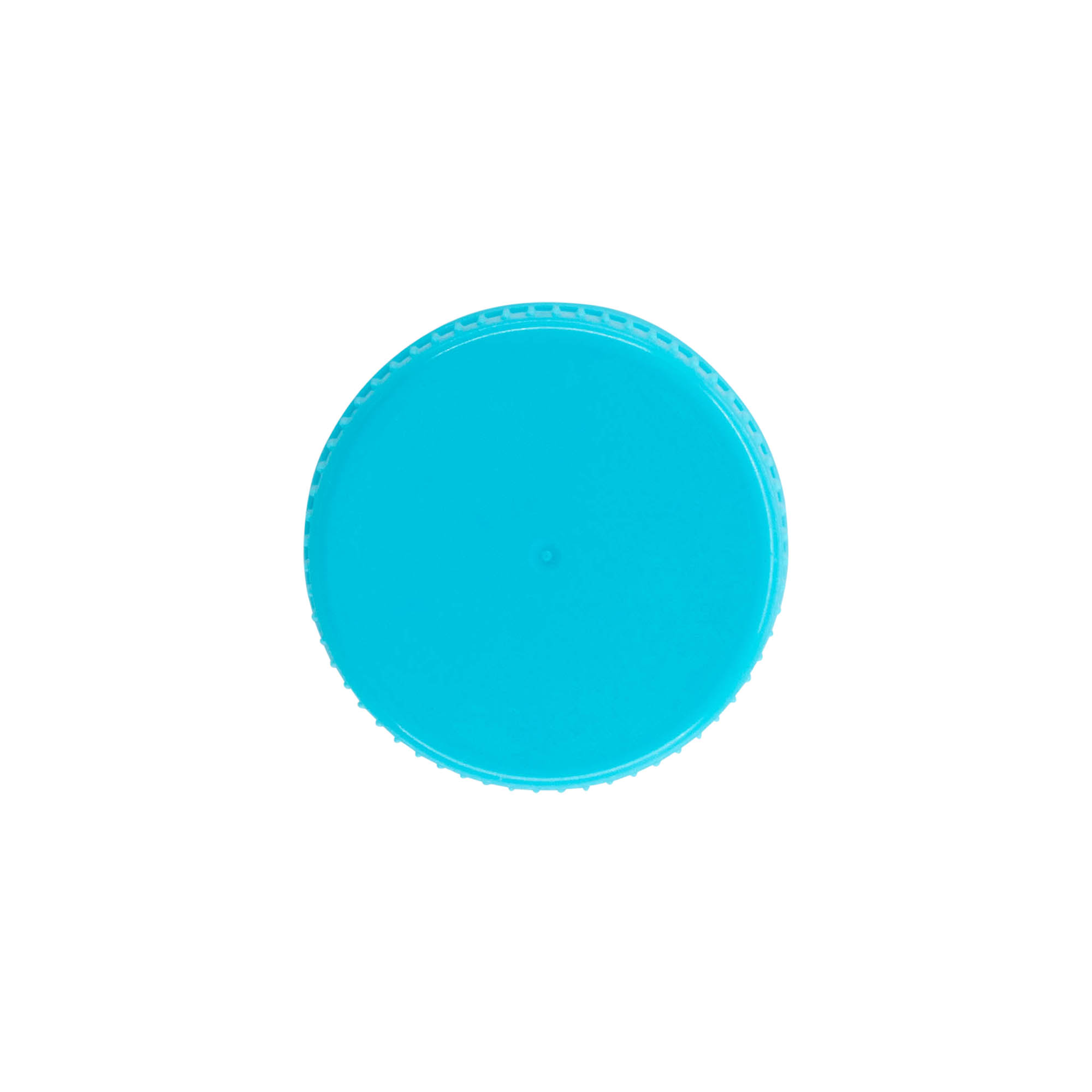 Screw cap 40mm, PE plastic, light blue
