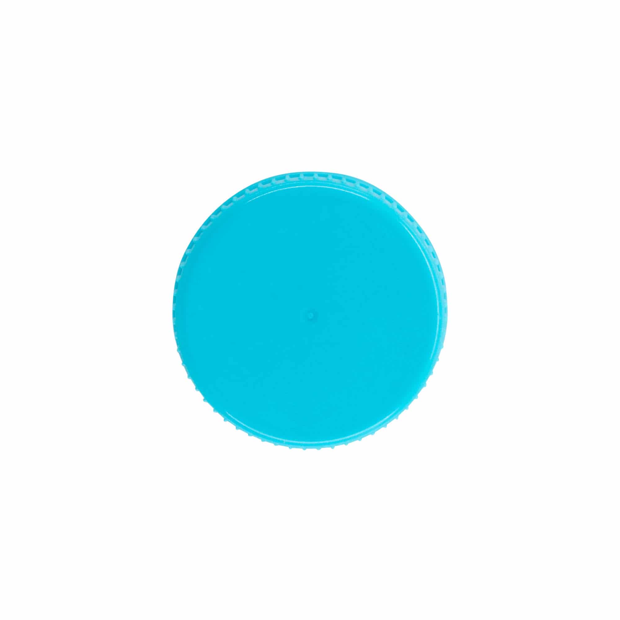 Screw cap 40mm, PE plastic, light blue