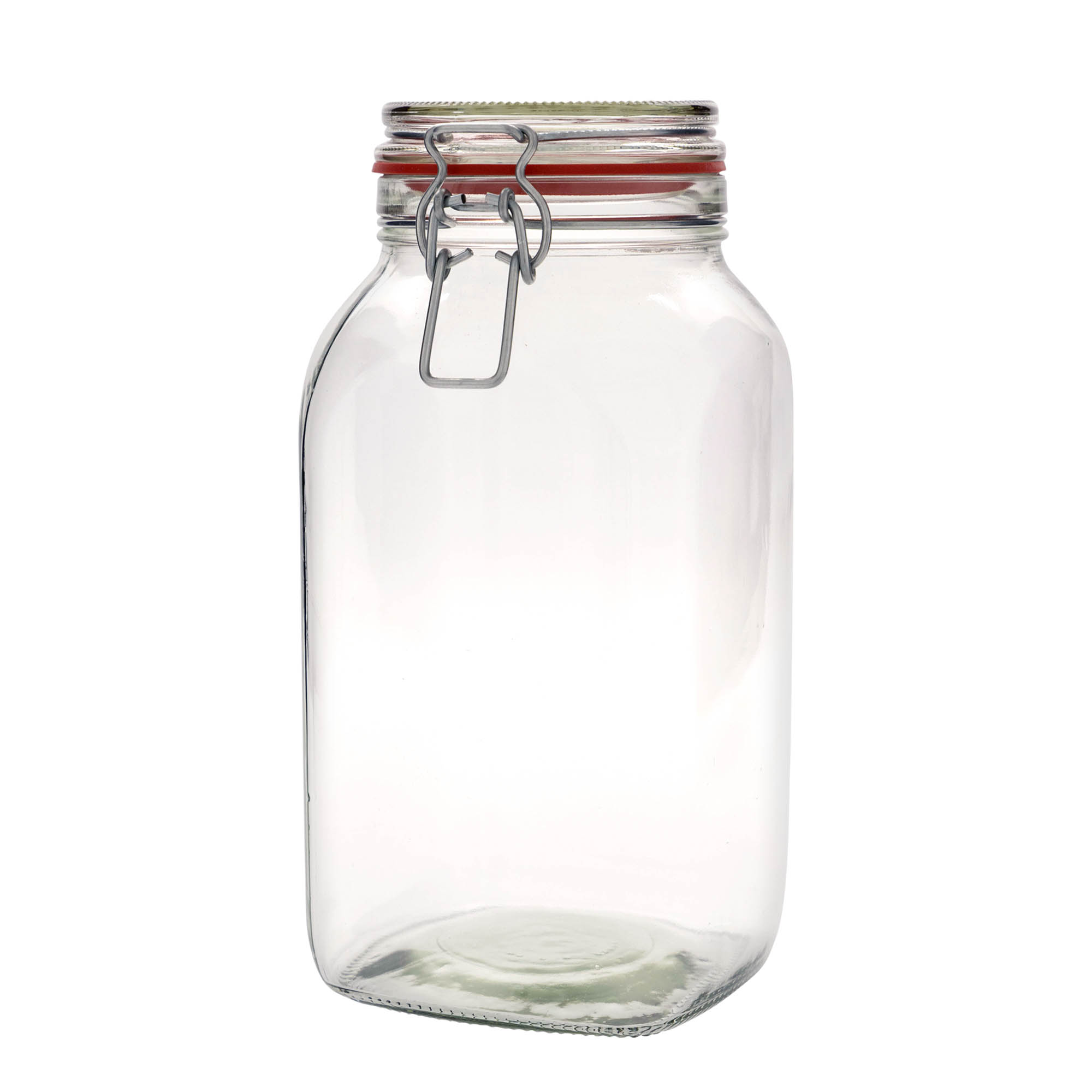 2,590 ml clip top jar, square, closure: clip top 2,590 ml clip top jar, square, closure: clip top