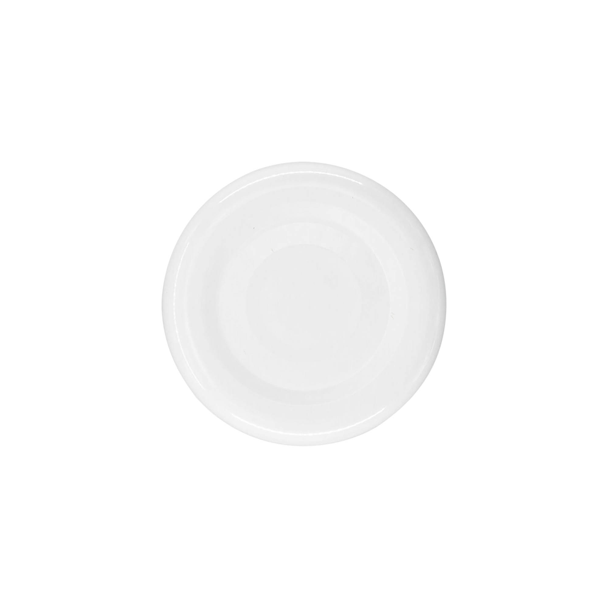 Twist-off lid, tinplate, white, for opening: TO 38 Twist-off lid, tinplate, white, for opening: TO 38