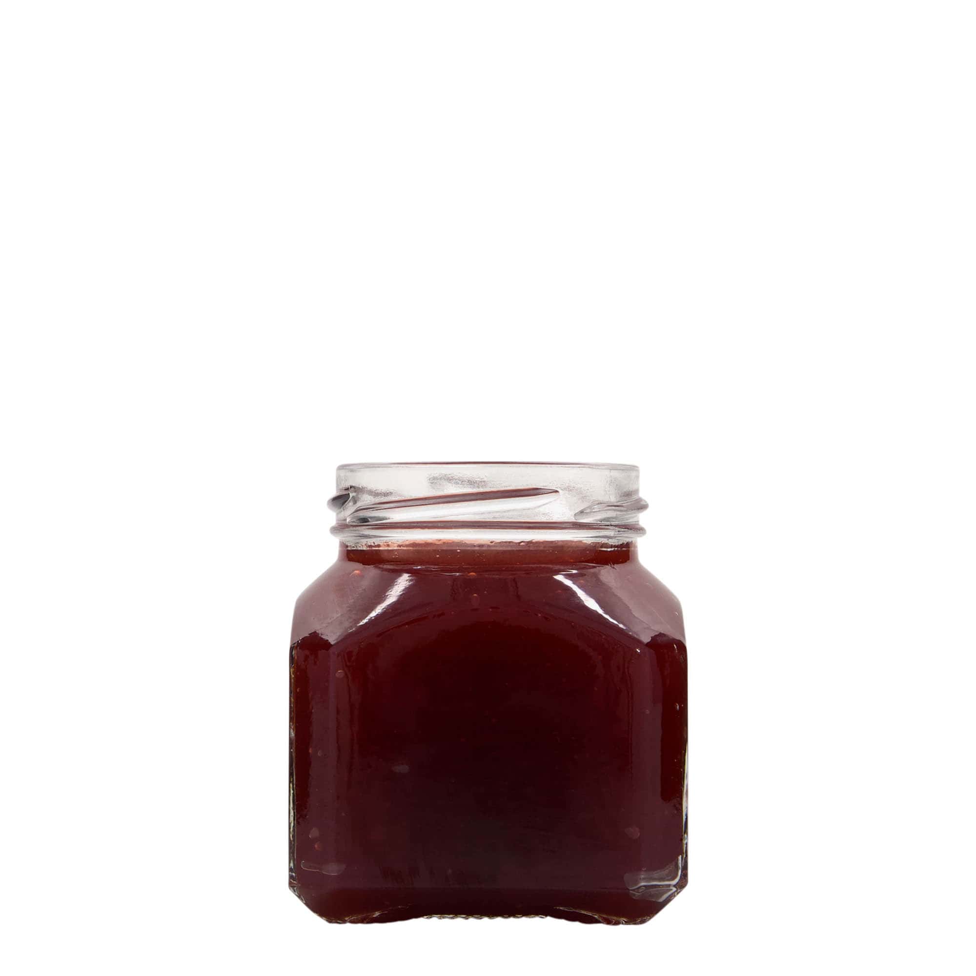 212 ml square glass ‘Milan’, opening: Twist-off (TO 58)