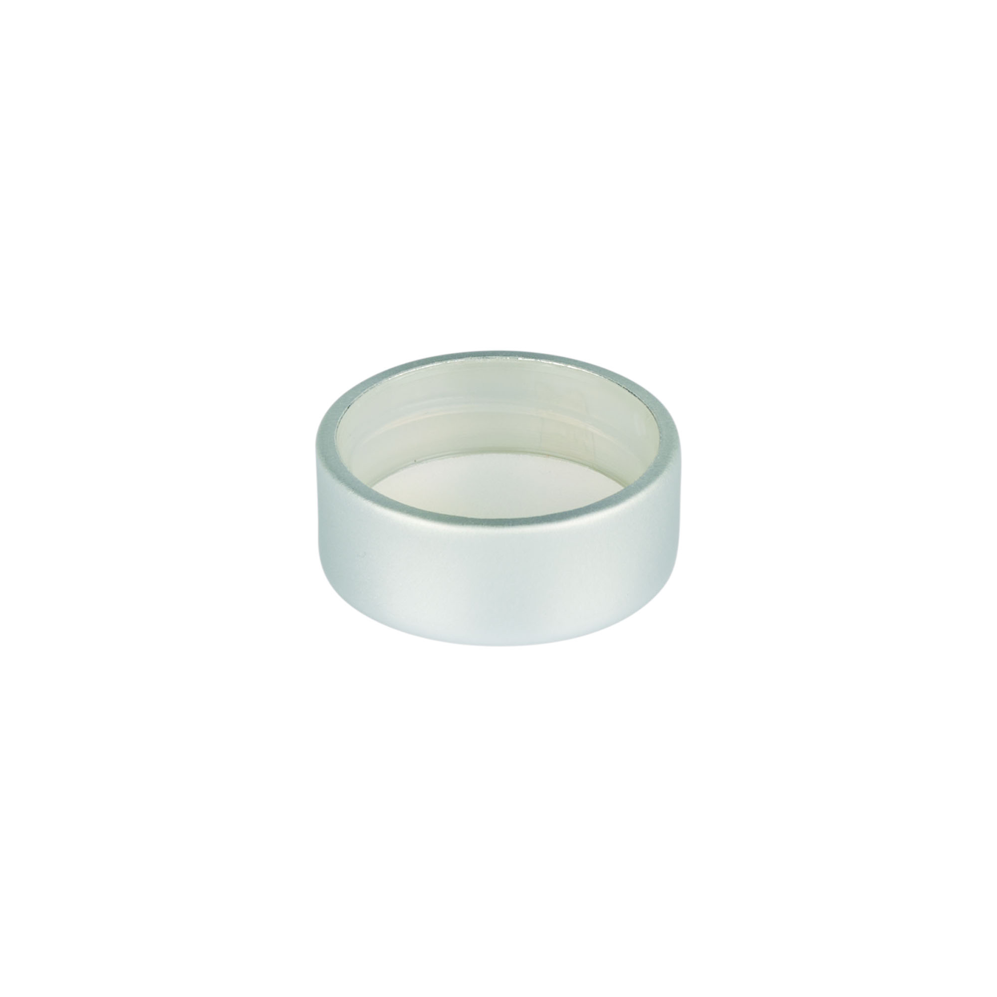 Screw cap, metal, silver, for opening: GPI 28/400