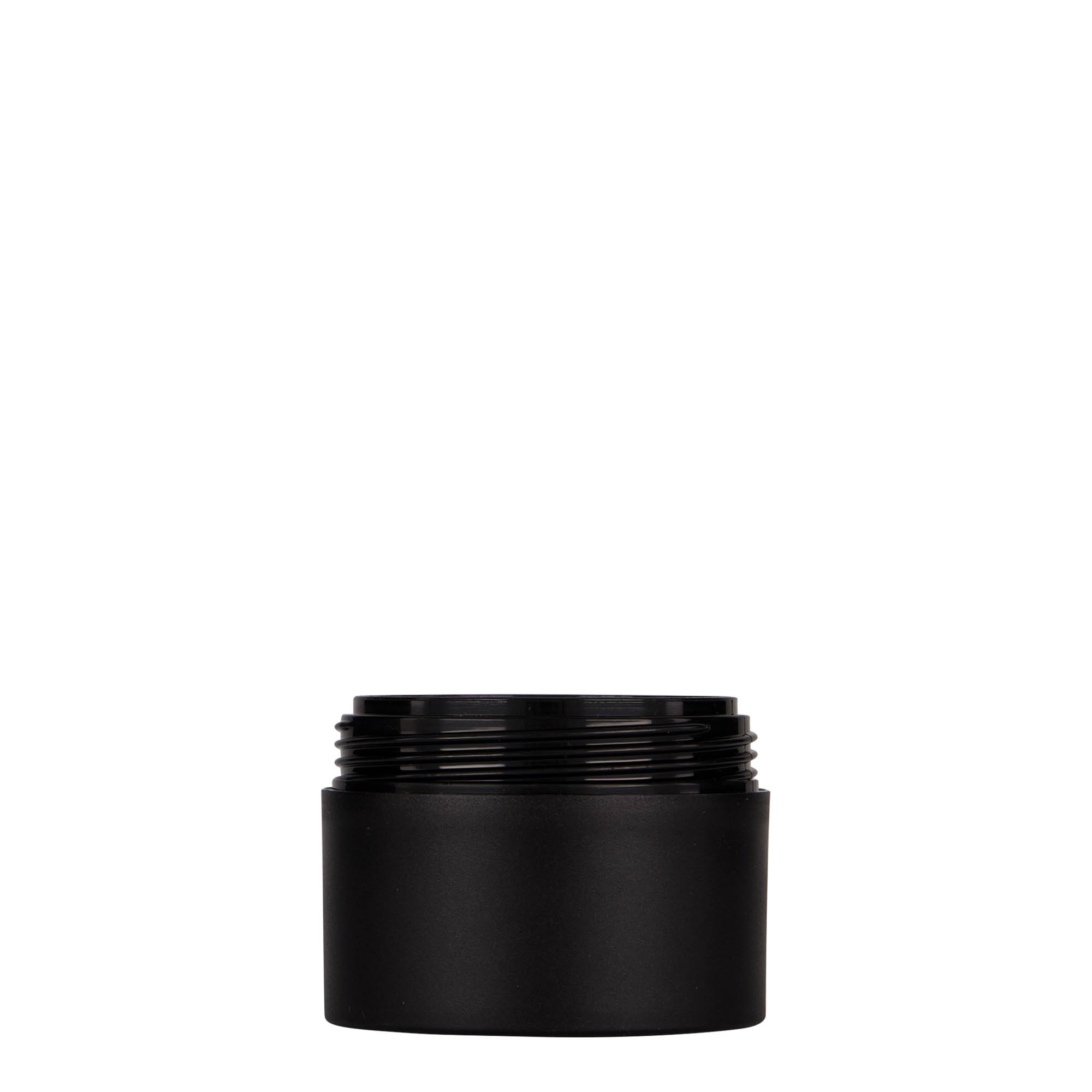 50 ml plastic jar 'Antonella', PP, black, opening: screw cap 50 ml plastic jar 'Antonella', PP, black, opening: screw cap