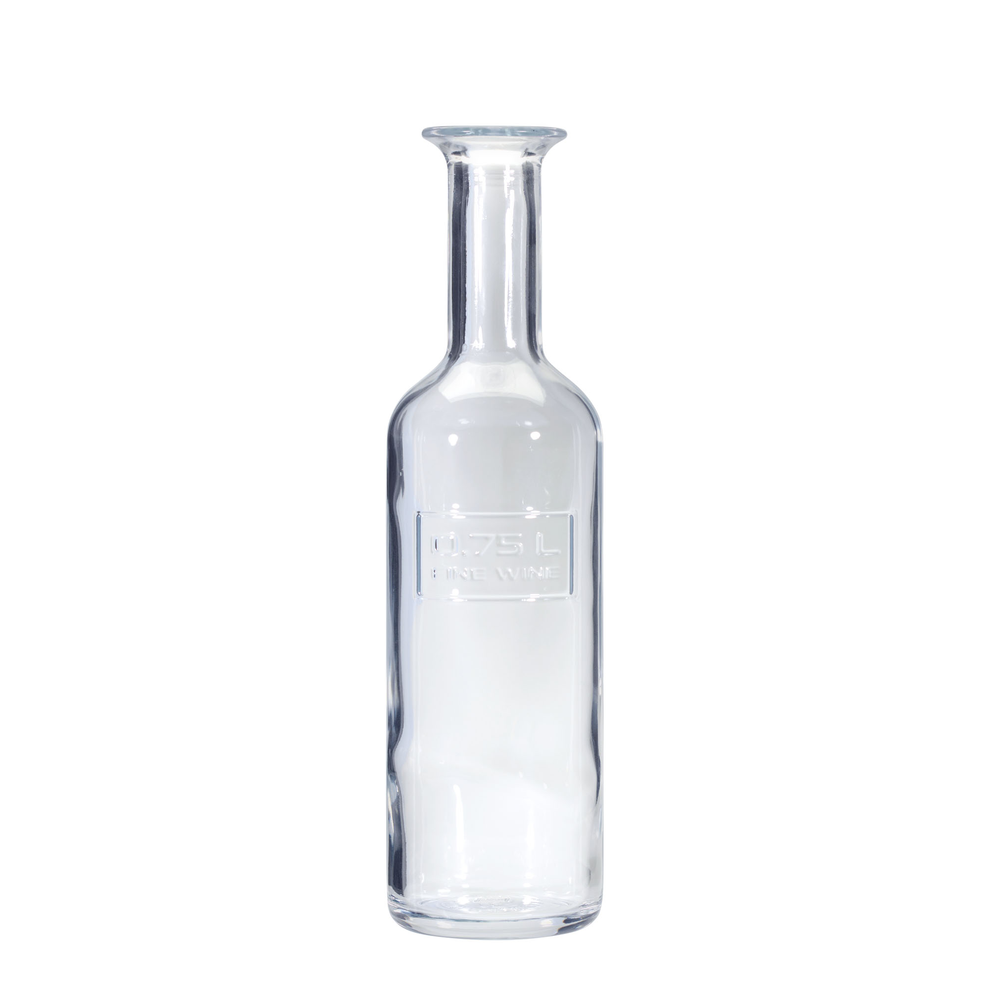 750 ml glass bottle 'Optima Fine Wine', neck: cork 750 ml glass bottle 'Optima Fine Wine', neck: cork