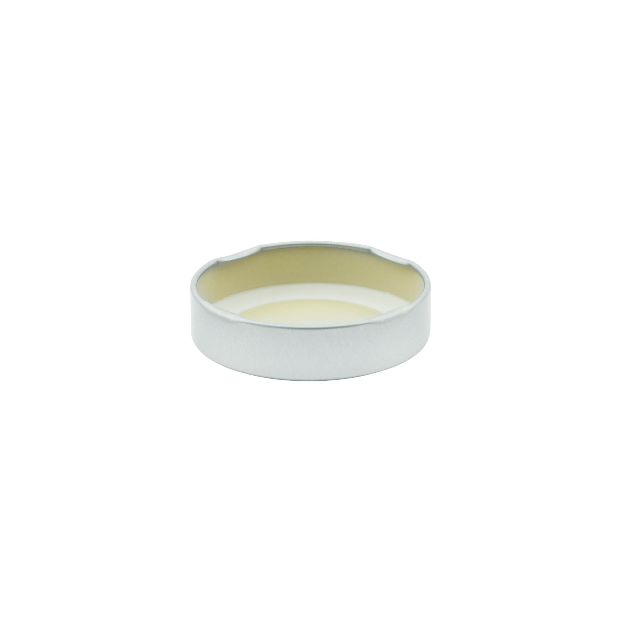 Deep twist-off cap, tinplate, silver, for opening: Deep-TO 58 Deep twist-off cap, tinplate, silver, for opening: Deep-TO 58