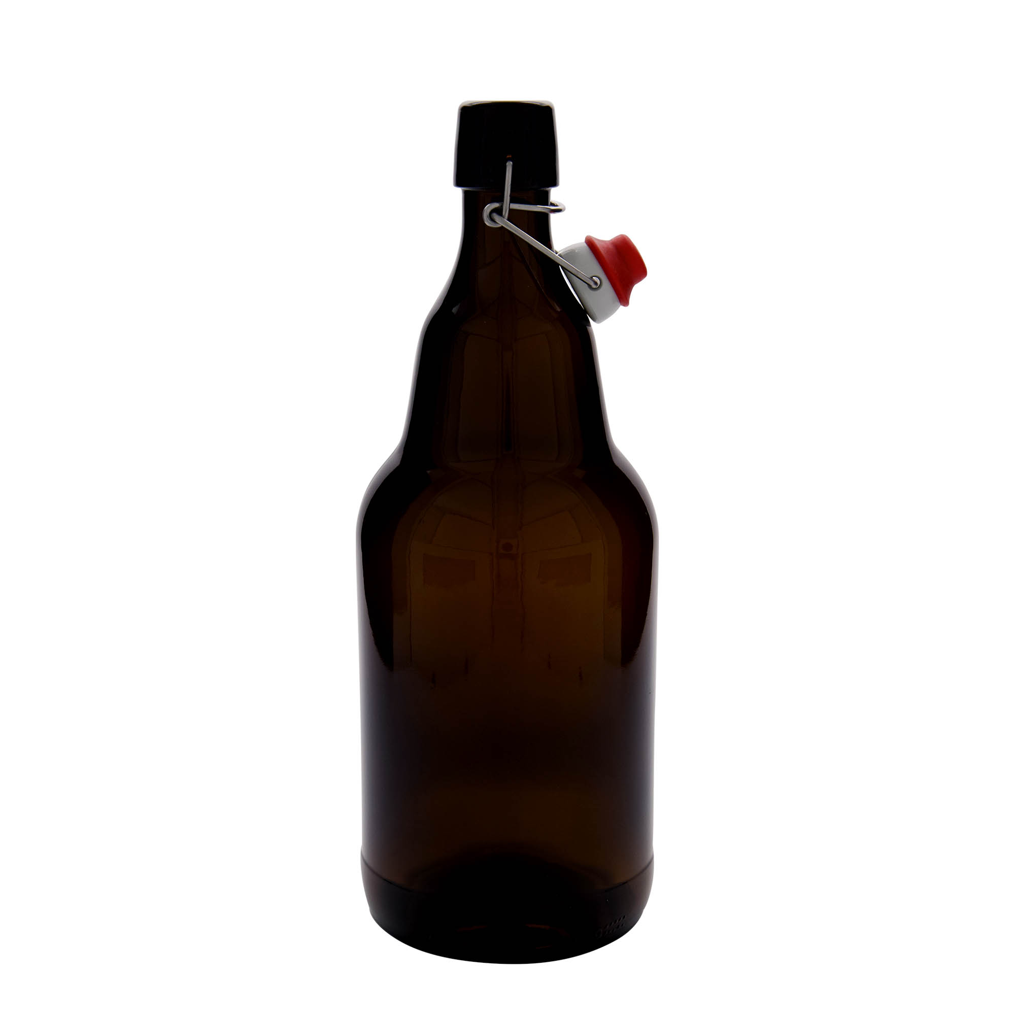 2,000 ml beer bottle, glass, brown, opening: swing-top closure 2,000 ml beer bottle, glass, brown, opening: swing-top closure