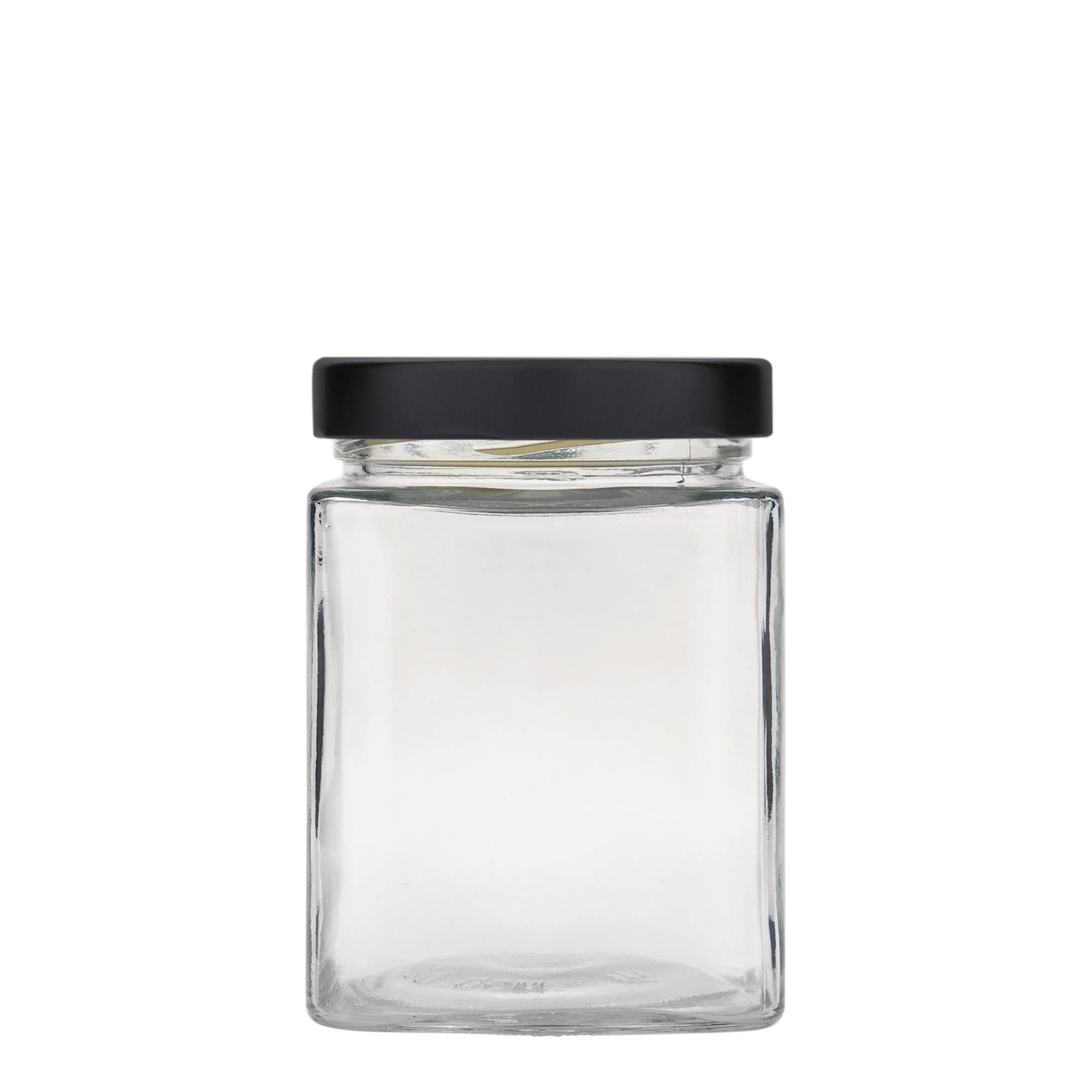 580 ml square jar ‘Ikarus’, opening: Deep-Twist-off (DTO 82) 580 ml square jar ‘Ikarus’, opening: Deep-Twist-off (DTO 82)