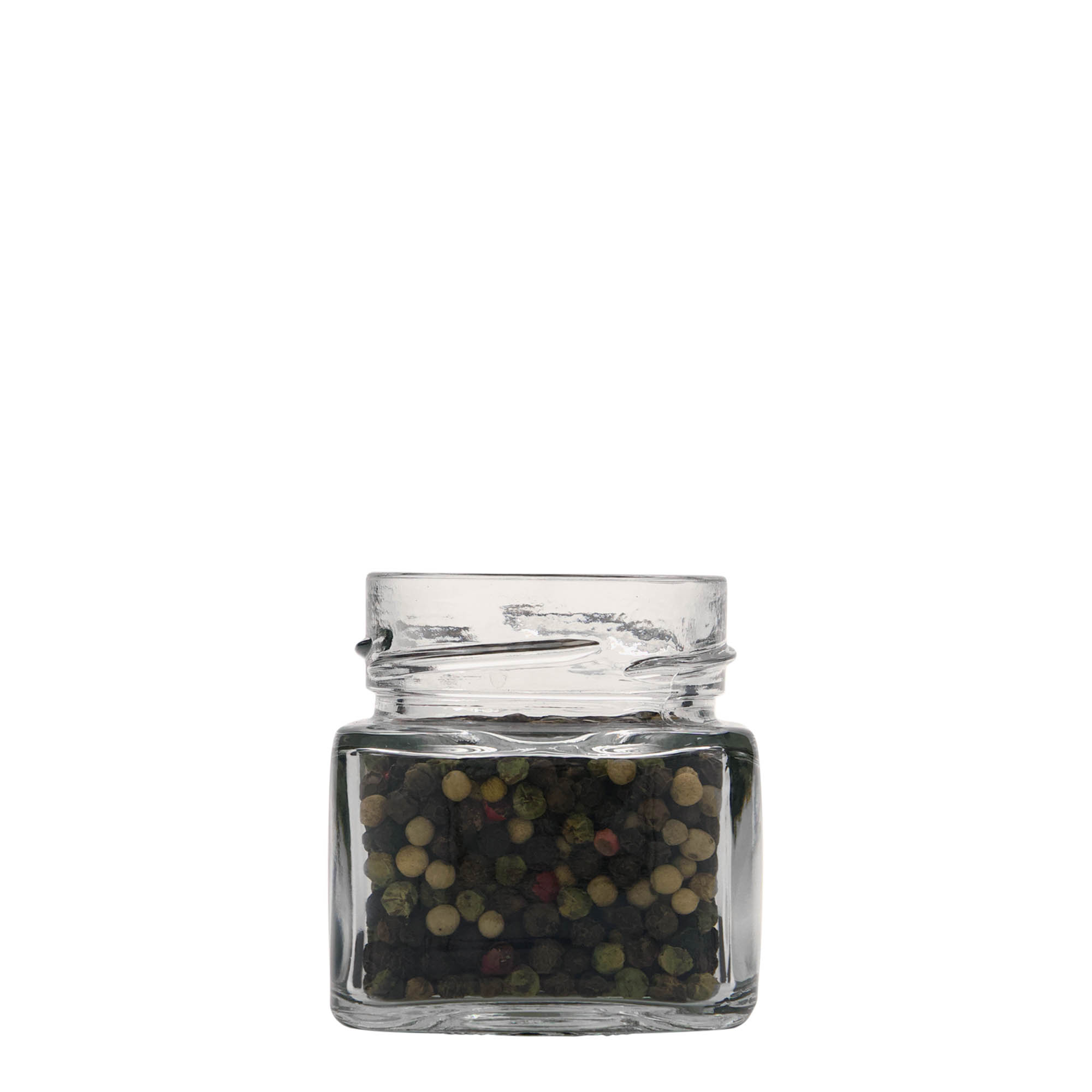 106 ml square glass 'Ikarus', opening: Deep-Twist-Off (DTO 58) 106 ml square glass 'Ikarus', opening: Deep-Twist-Off (DTO 58)