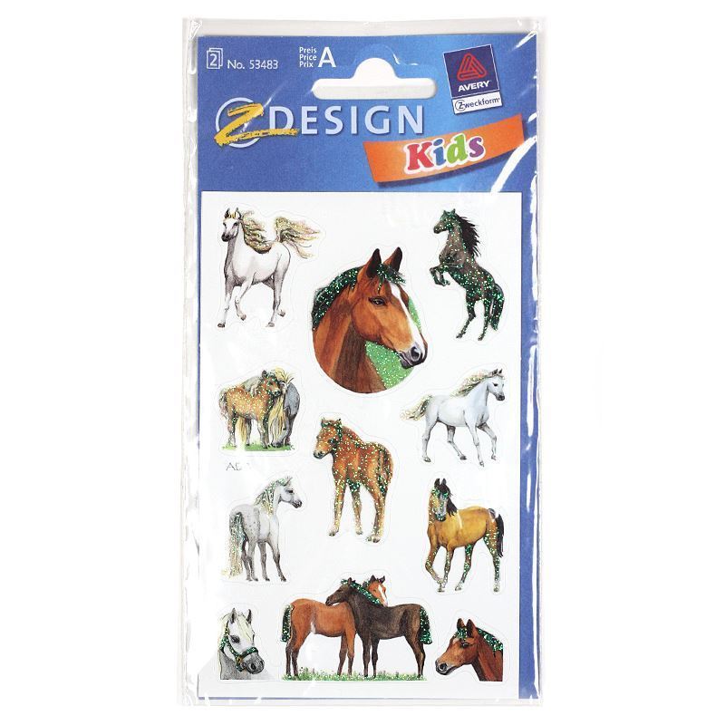 Zweckform Stickers 'Horses', paper, multicoloured