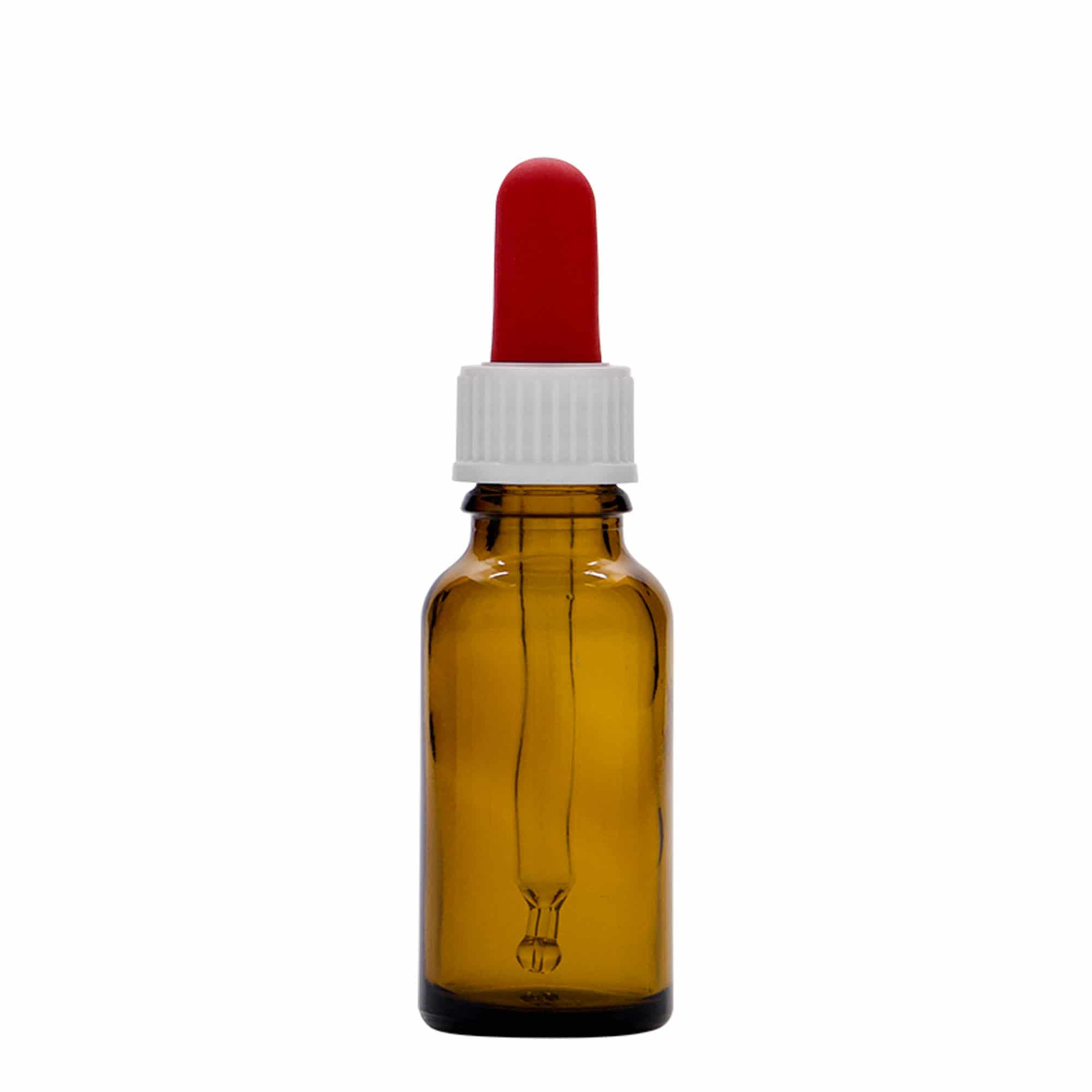 20 ml dropper bottle medicine, glass, brown, opening: DIN 18