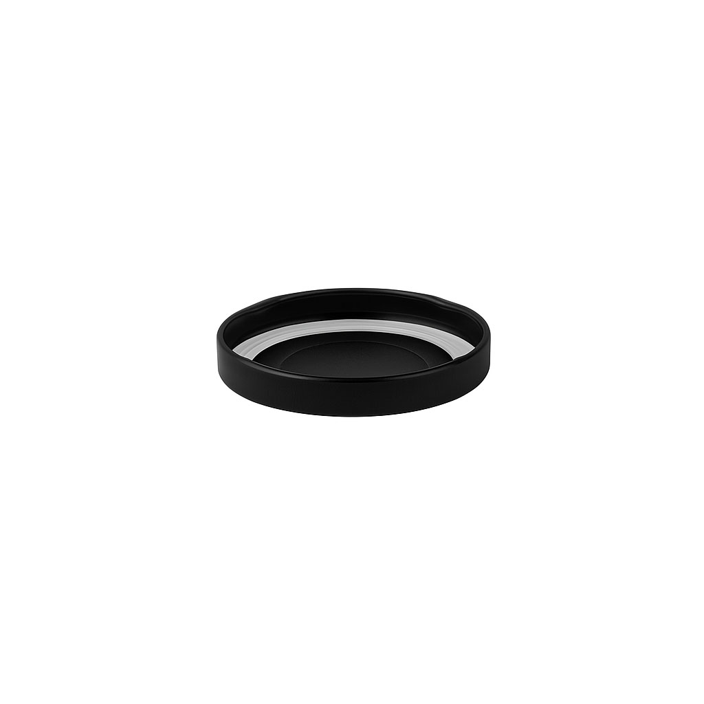 Twist off lid, tinplate, black, for opening: TO 53