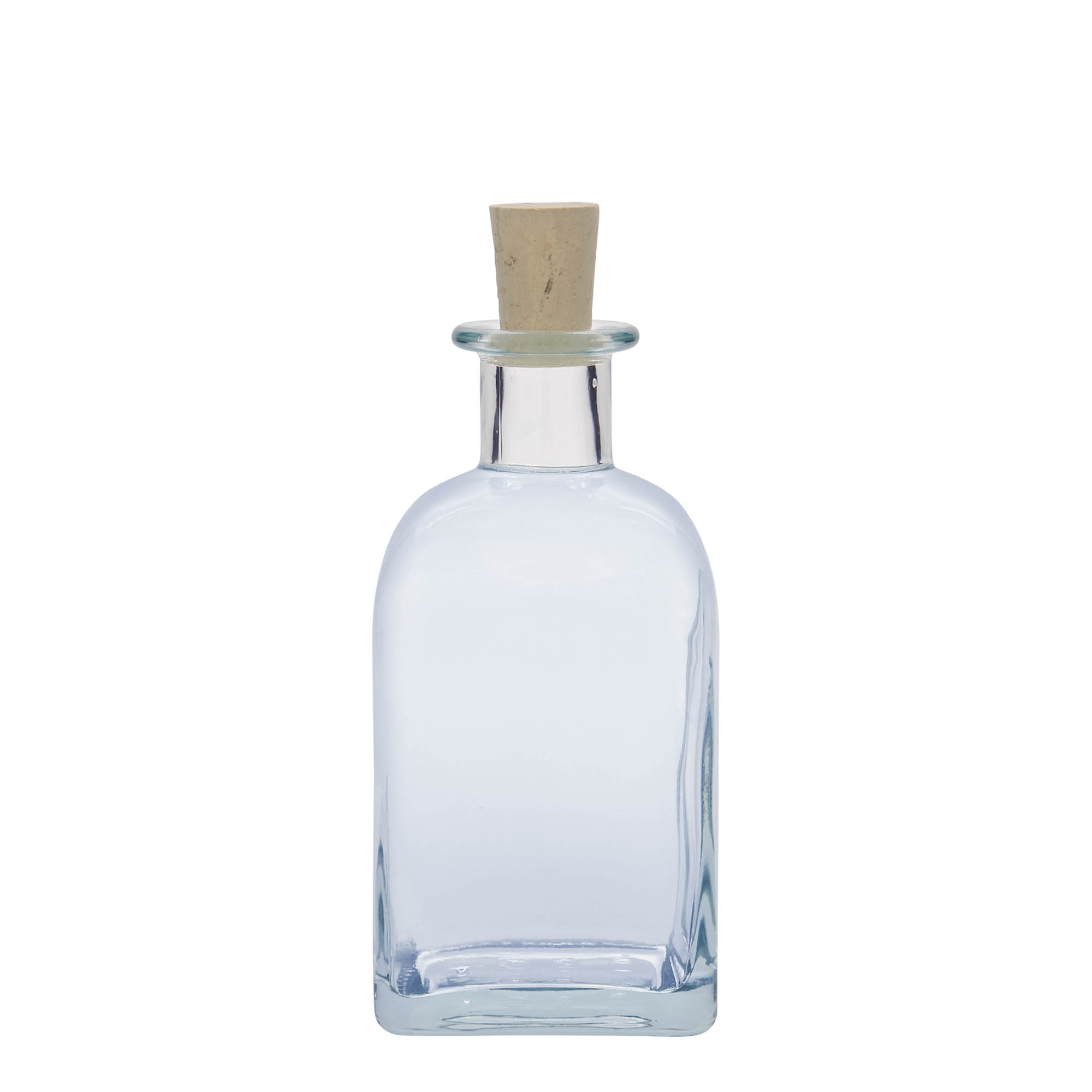 350 ml glass bottle Apotheker Carré, square, opening: cork