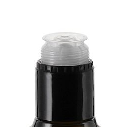 DOP tamper evident screw cap with spout, PE plastic, black