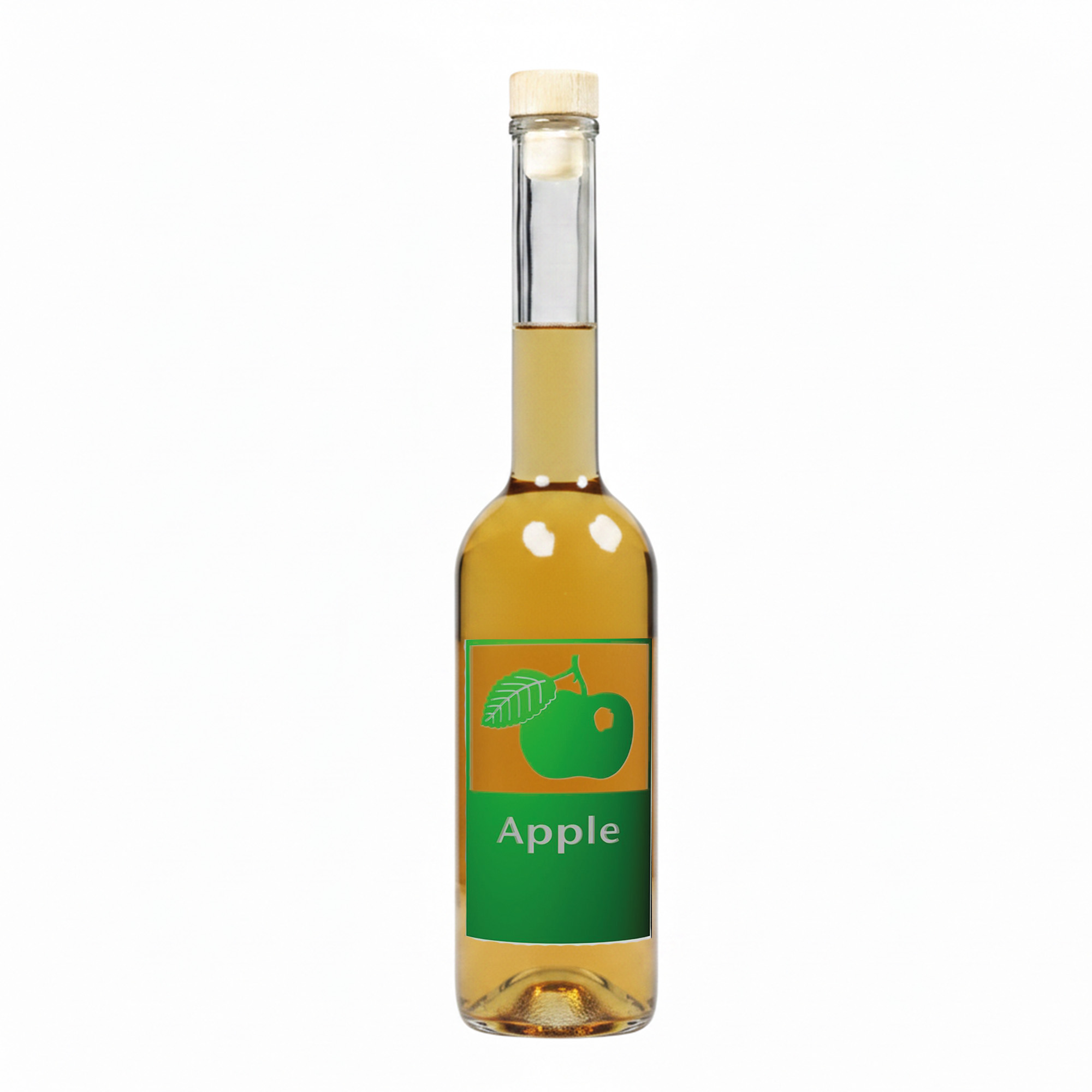 500 ml glass bottle 'Opera', design: Apple, opening: cork 500 ml glass bottle 'Opera', design: Apple, opening: cork