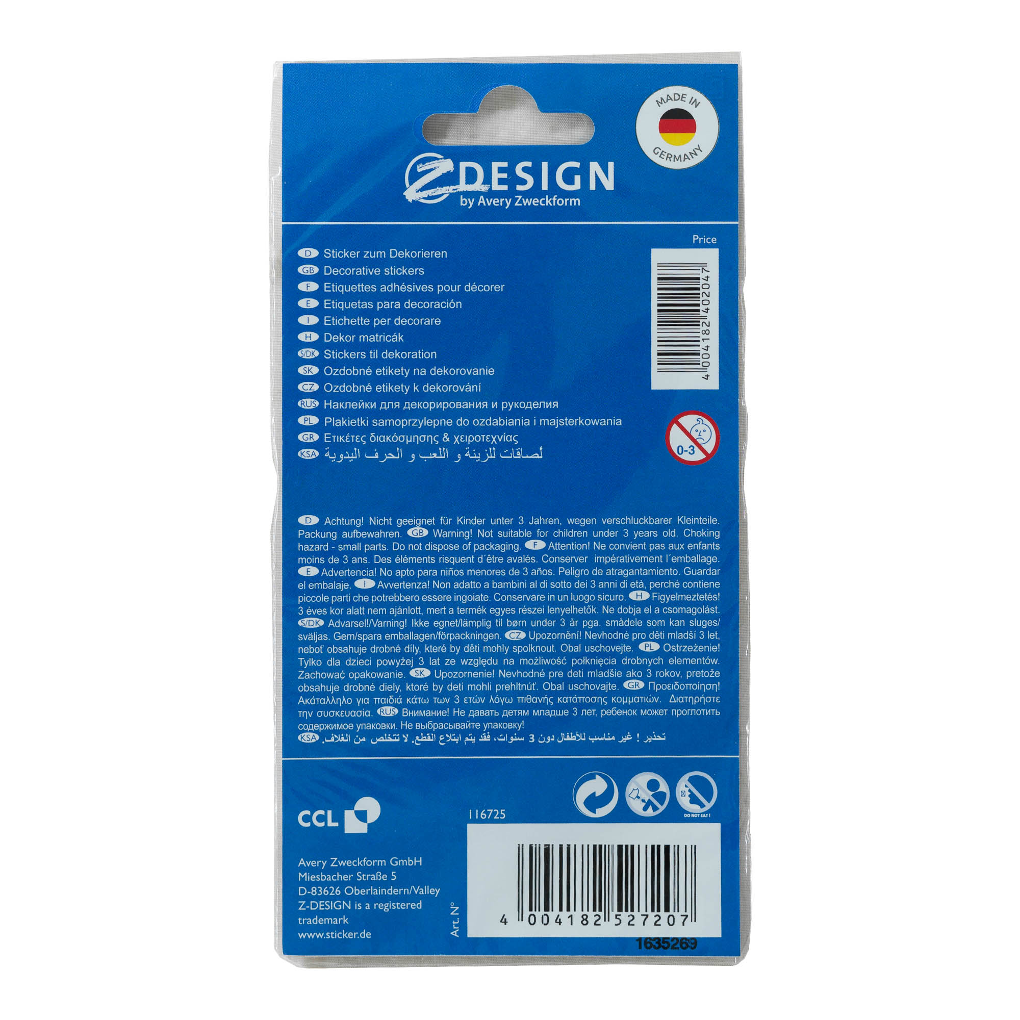 Zweckform stickers 'Christmas', paper, gold-silver