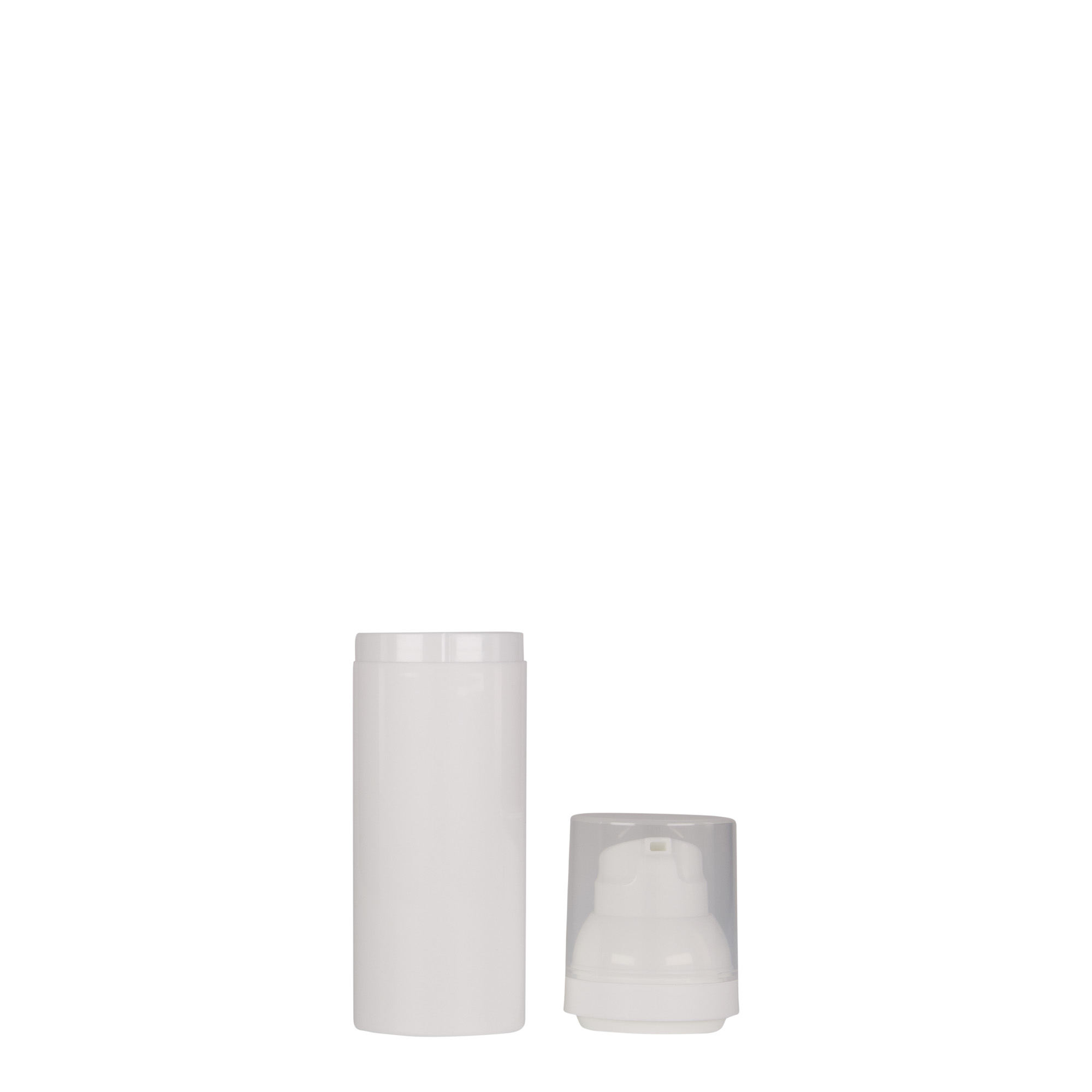 50 ml Airless Dispenser 'Mezzo', white PP plastic 50 ml Airless Dispenser 'Mezzo', white PP plastic