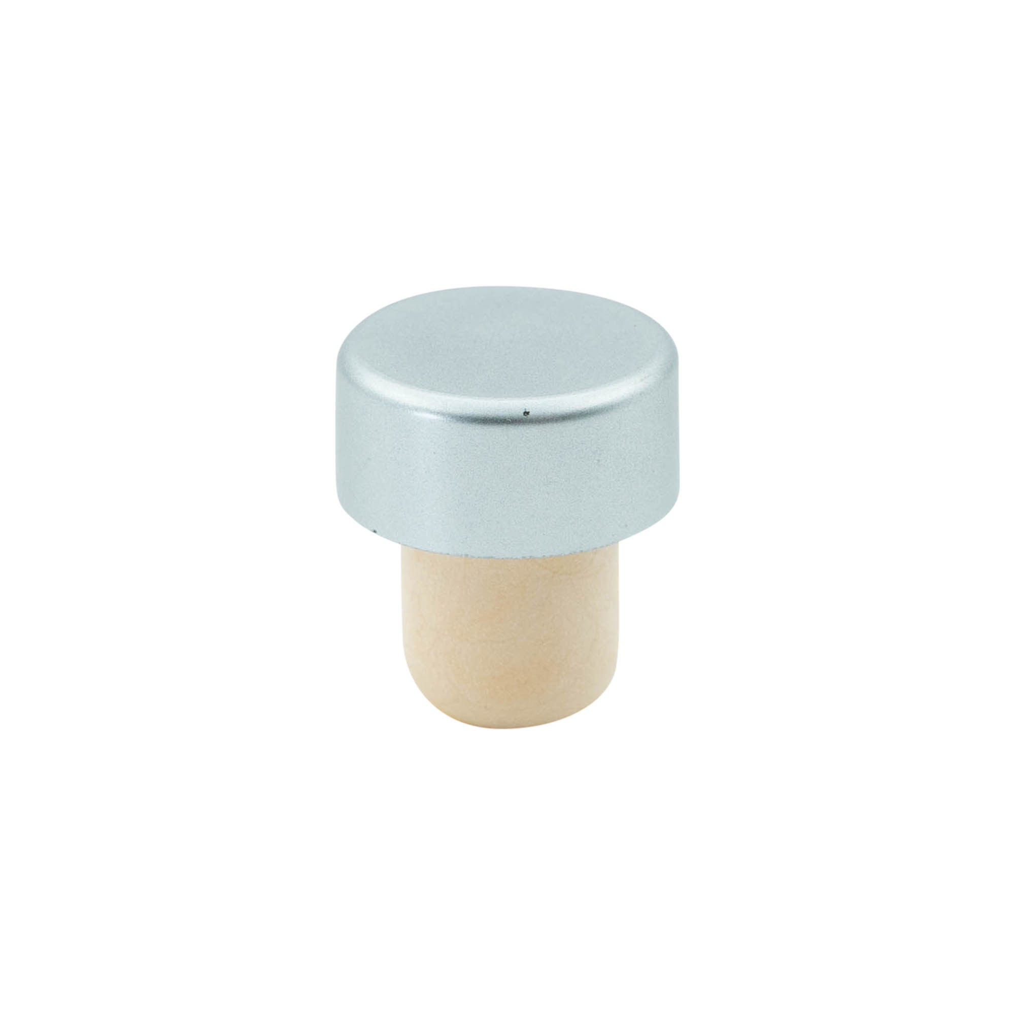 19 mm mushroom cork, plastic, silver, for opening: cork 19 mm mushroom cork, plastic, silver, for opening: cork