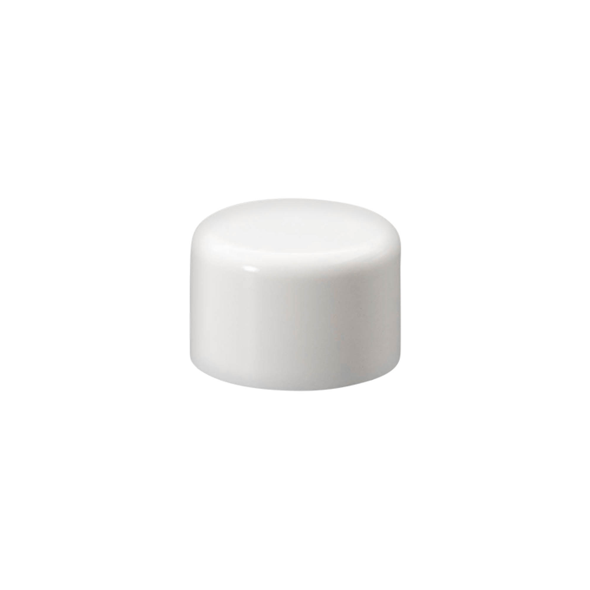Screw cap round bottle with syringe insert, PE plastic, white, for opening: DIN 18 Screw cap round bottle with syringe insert, PE plastic, white, for opening: DIN 18