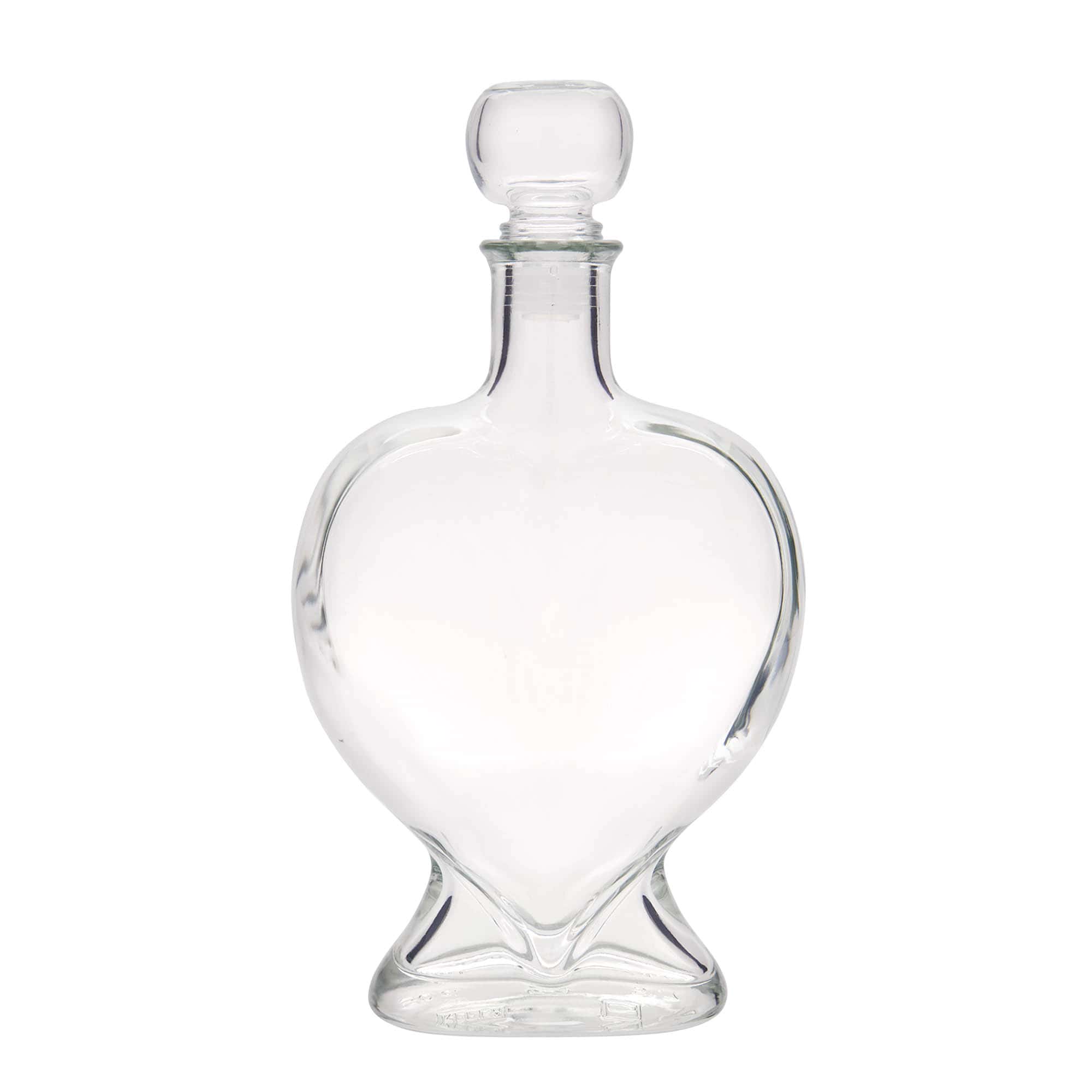 500 ml glass bottle ‘Heart’, opening: cork