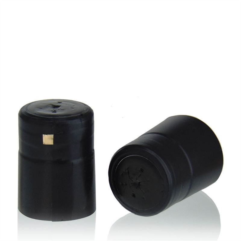Shrink capsule 32x41, PVC plastic, black Shrink capsule 32x41, PVC plastic, black