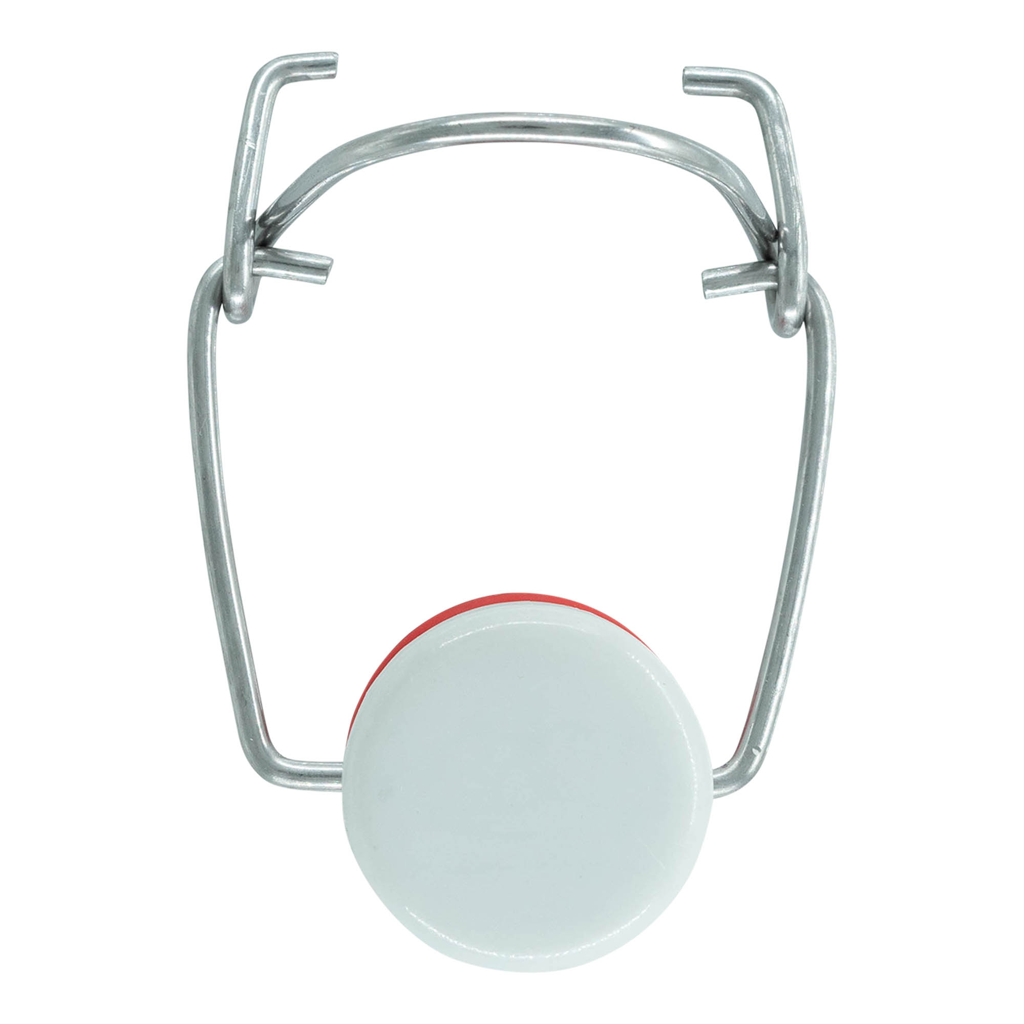 Toggle clasp special size, plastic, red-white