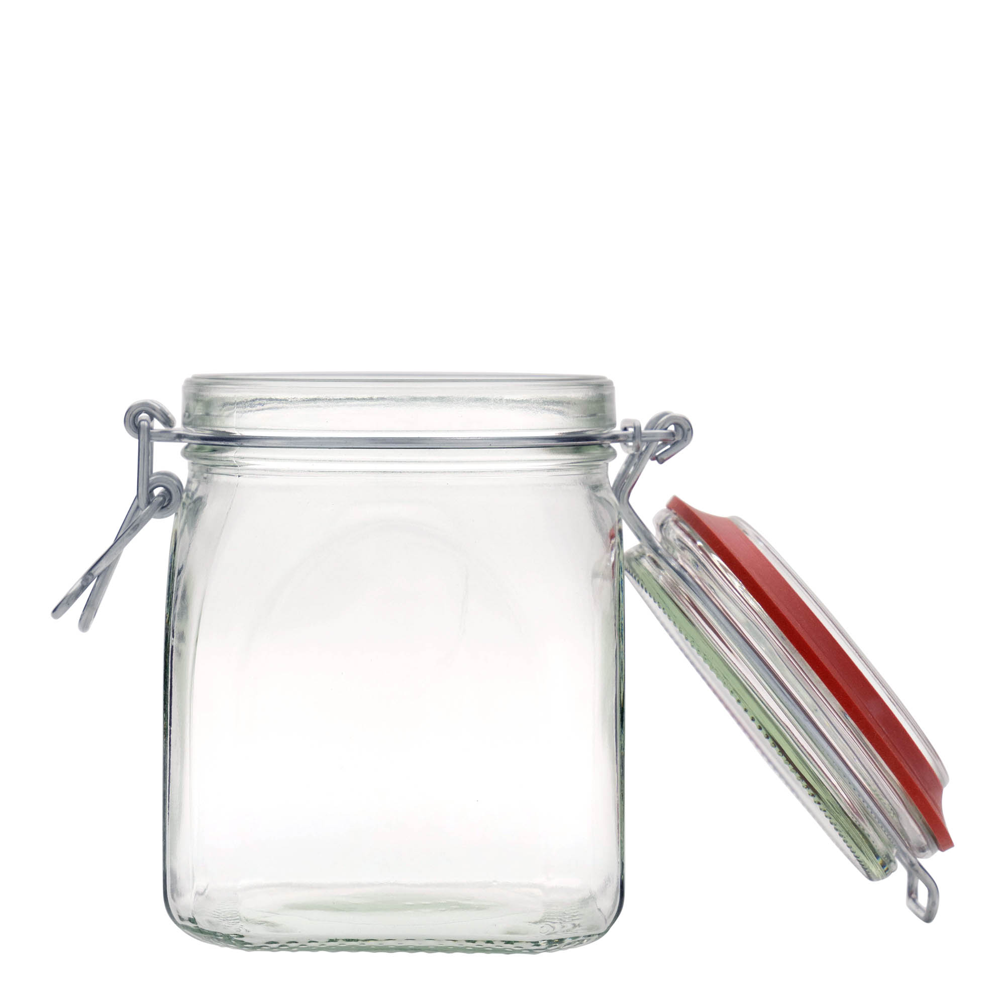 900 ml wire bail jar, square, opening: wire bail closure 900 ml wire bail jar, square, opening: wire bail closure