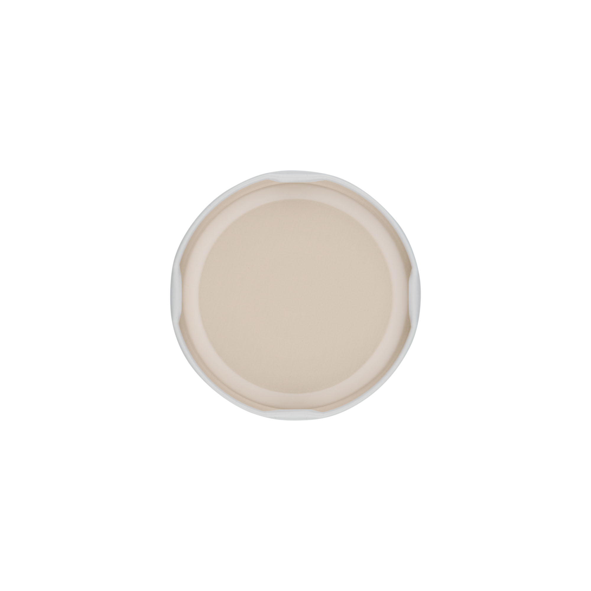 Twist off lid, tinplate, white, for opening: TO 66