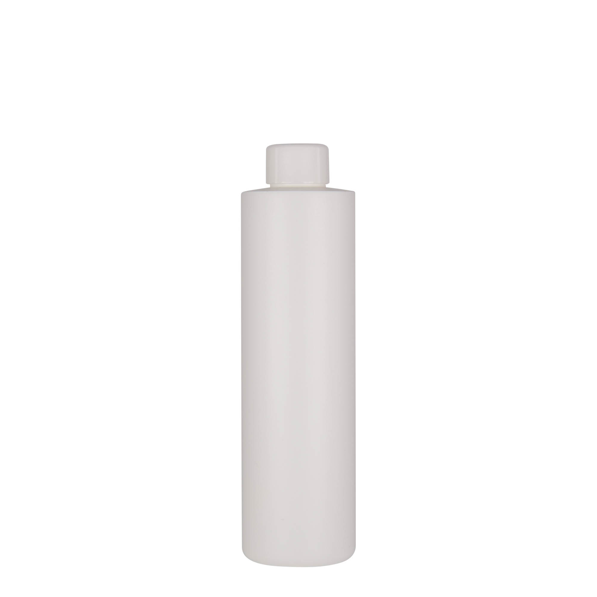 250 ml plastic bottle 'Pipe', HDPE, white, opening: 24/410