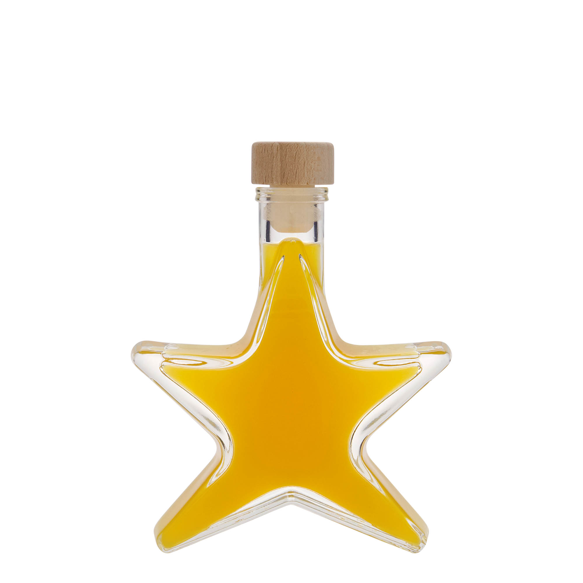 100 ml glass bottle 'Star', opening: cork 100 ml glass bottle 'Star', opening: cork
