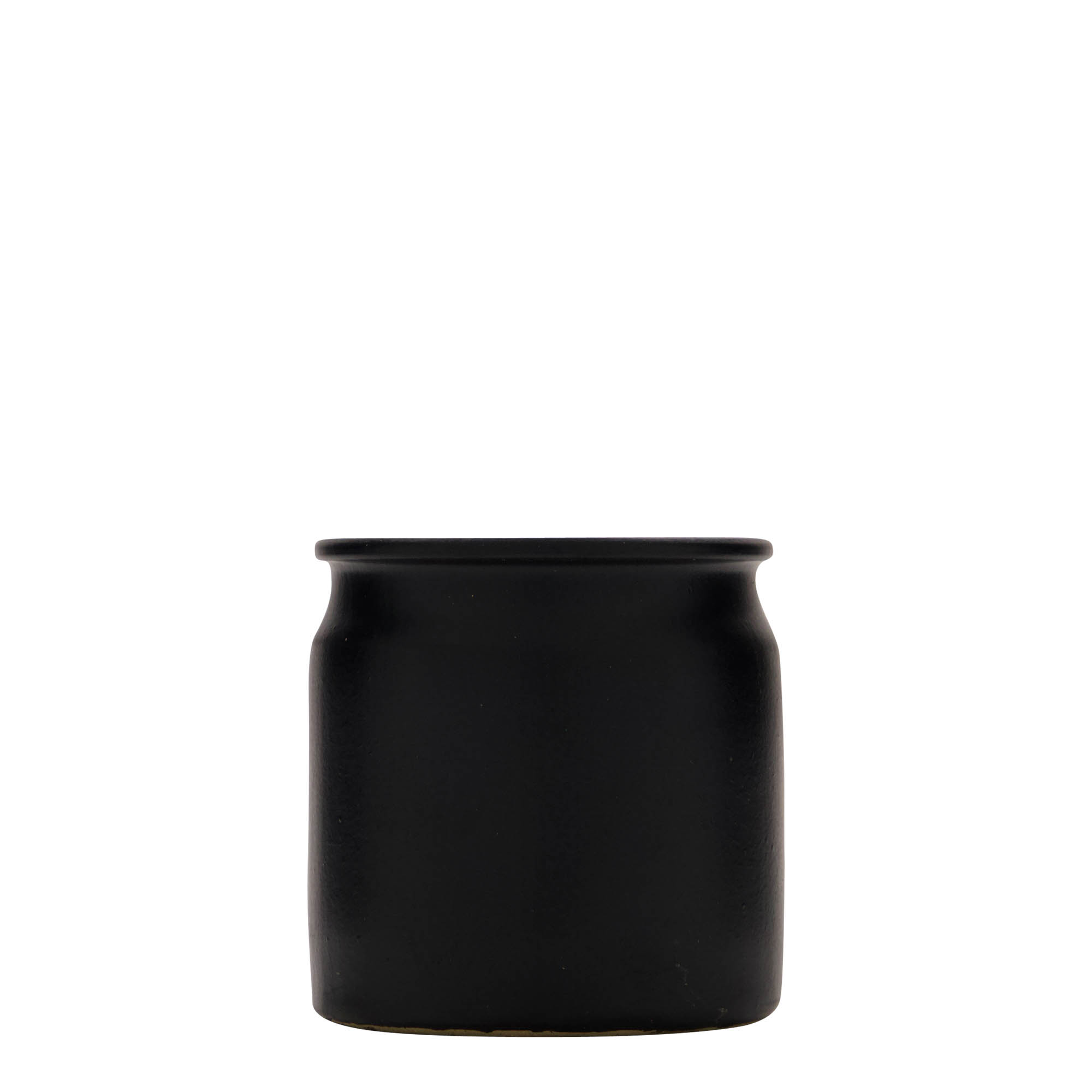 160 ml stoneware pot, ceramic, black, opening: cork