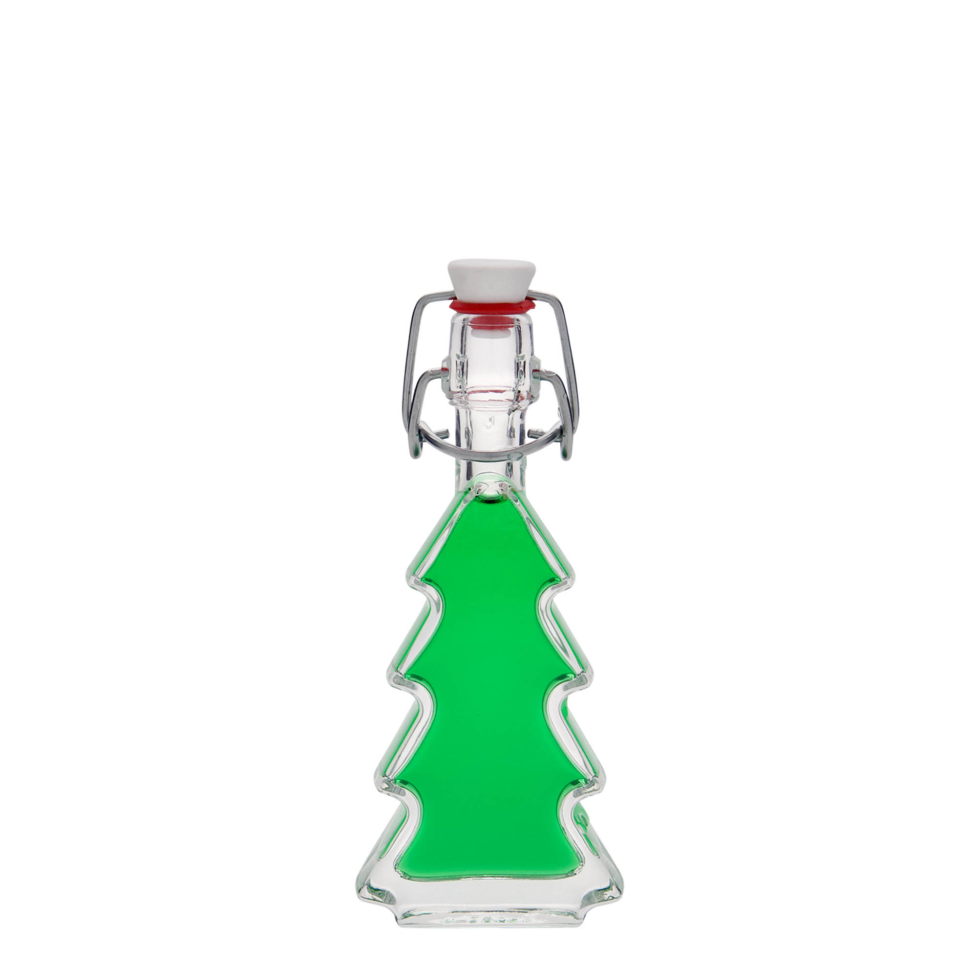 40 ml glass bottle 'Christmas tree', opening: swing top closure