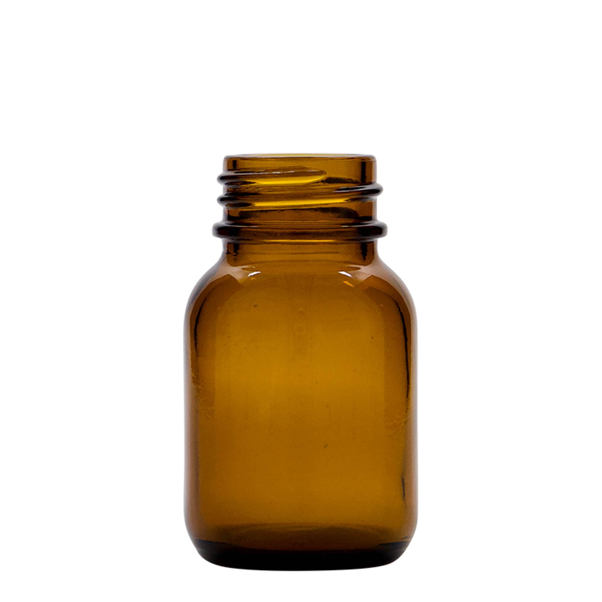 50 ml wide-neck glass, brown, opening: DIN 32