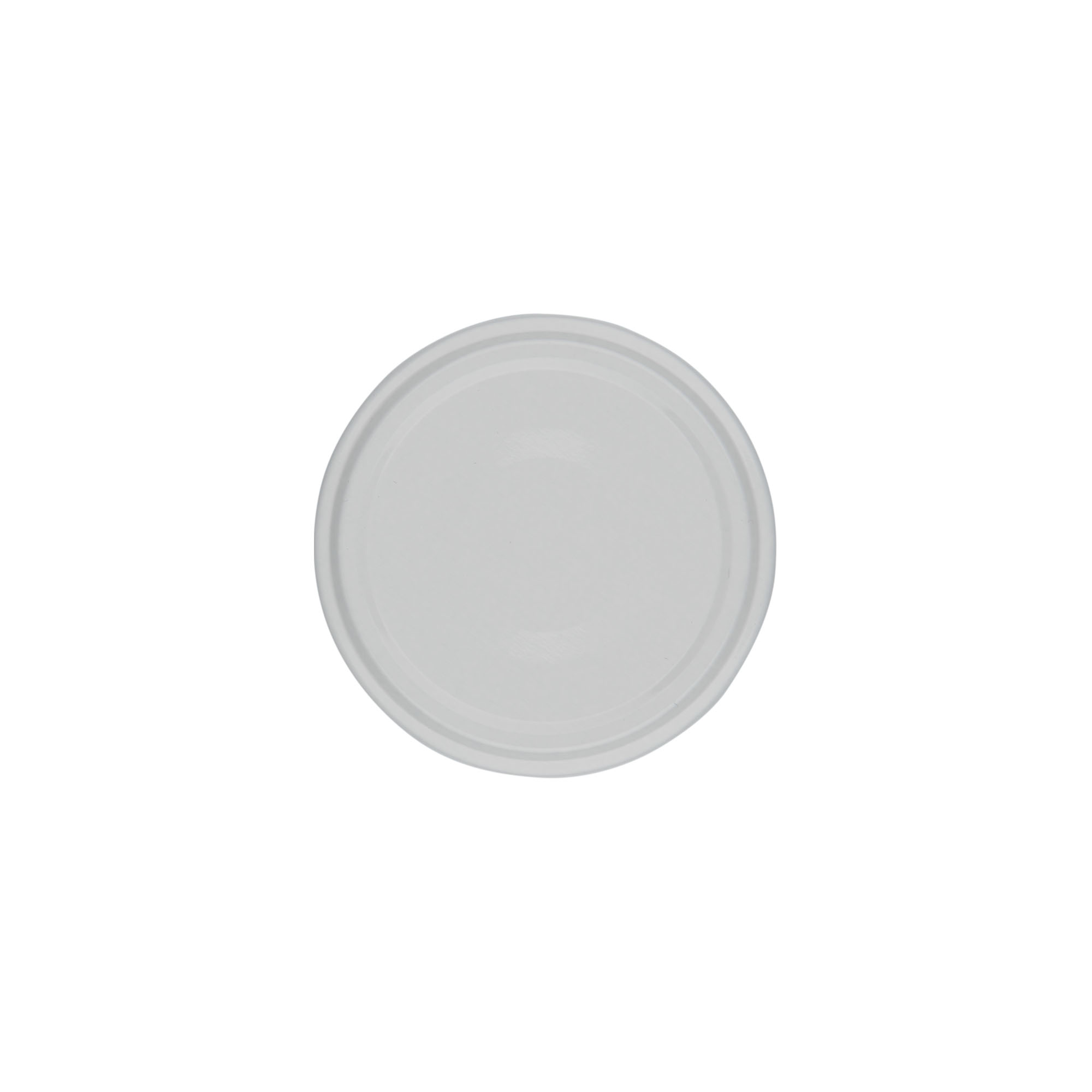 Twist off lid, tinplate, white, for opening: TO 63 Twist off lid, tinplate, white, for opening: TO 63