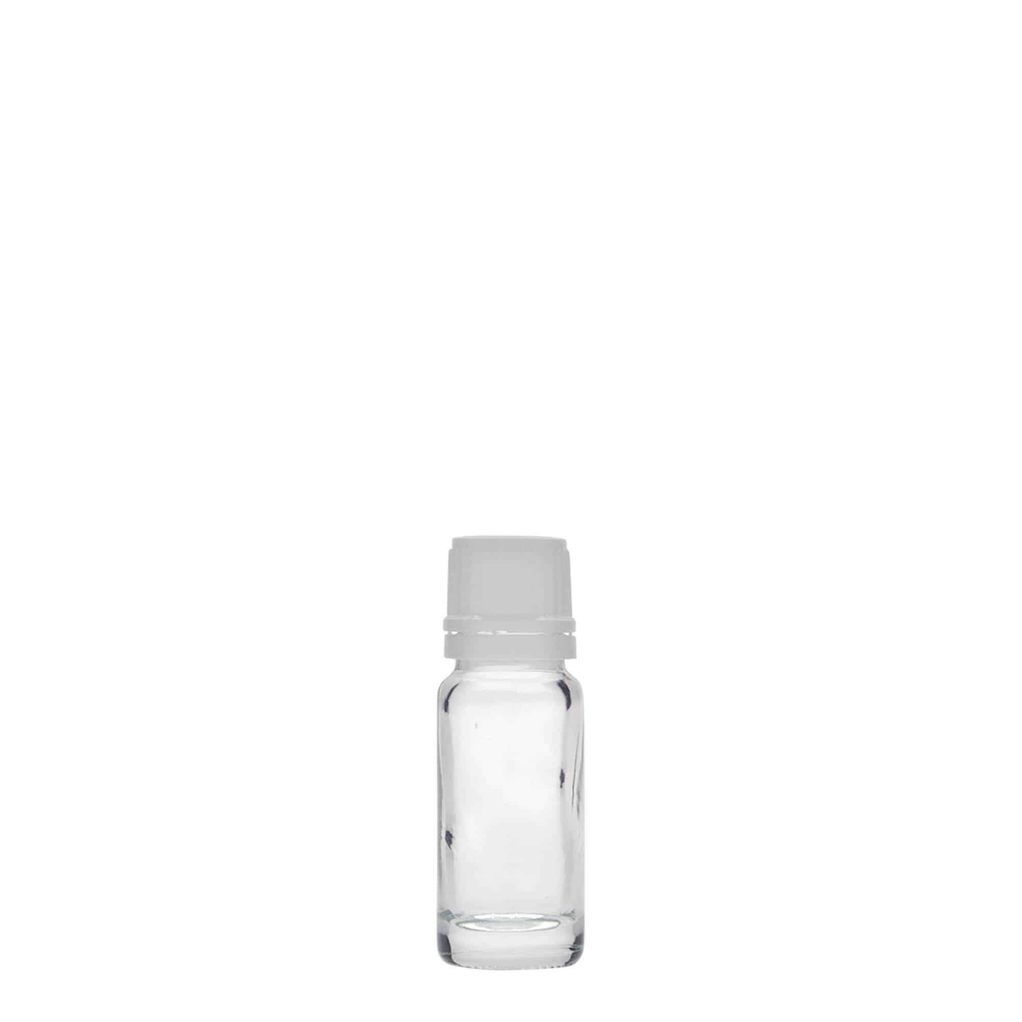 10 ml medicine bottle, glass, opening: DIN 18