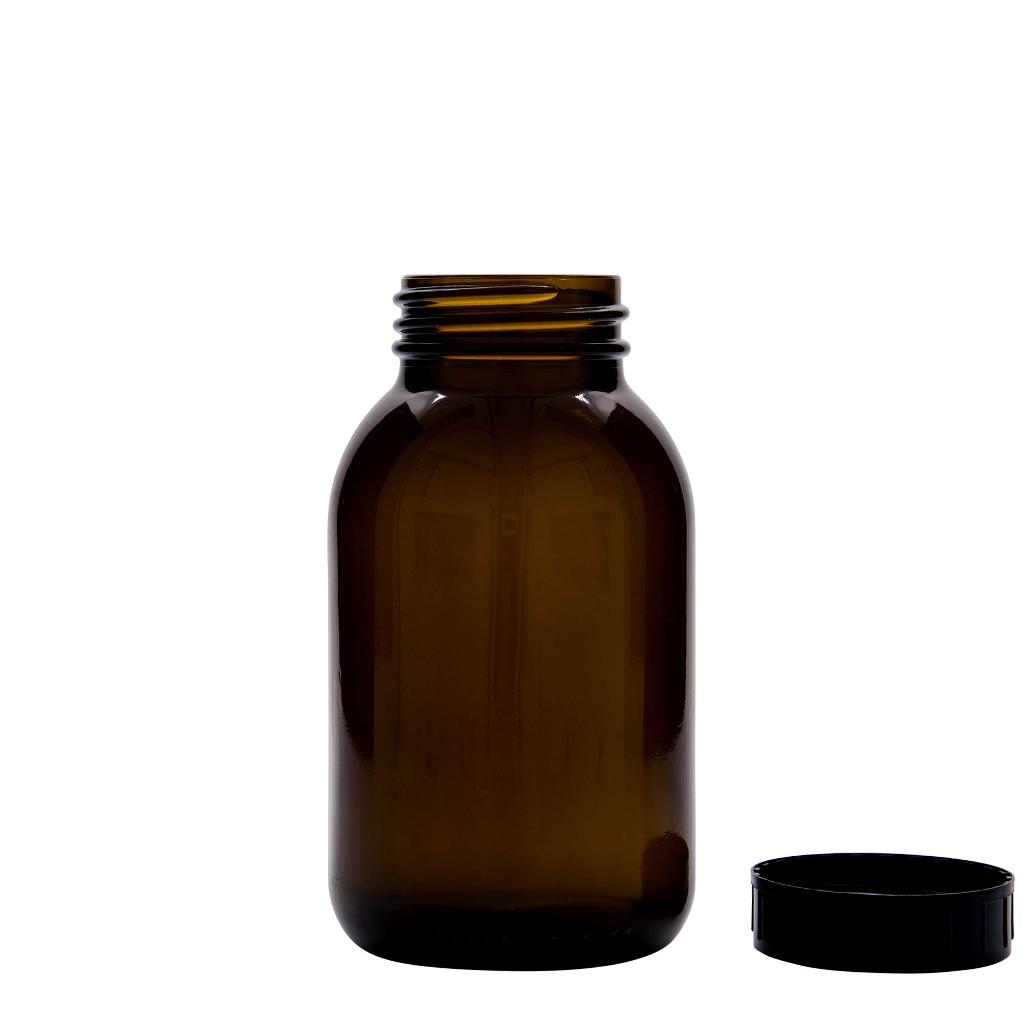 500 ml wide-neck jar, brown, opening: DIN 55