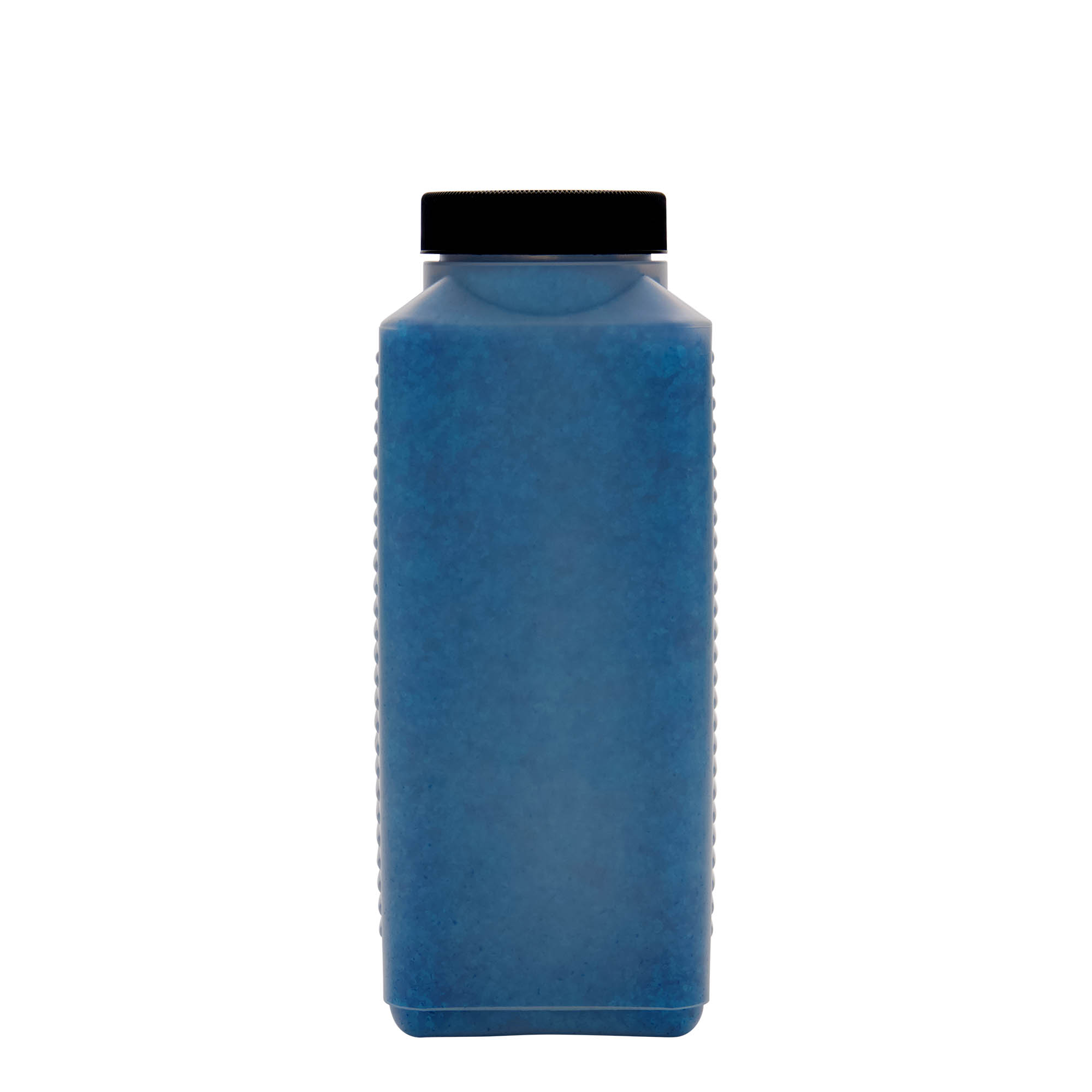 1,000 ml wide-neck bottle, rectangular, HDPE plastic, natural, opening: DIN 60 EPE