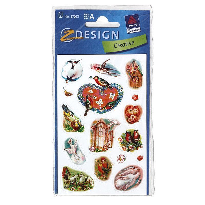 Zweckform Stickers 'Pigeons', paper, multicoloured
