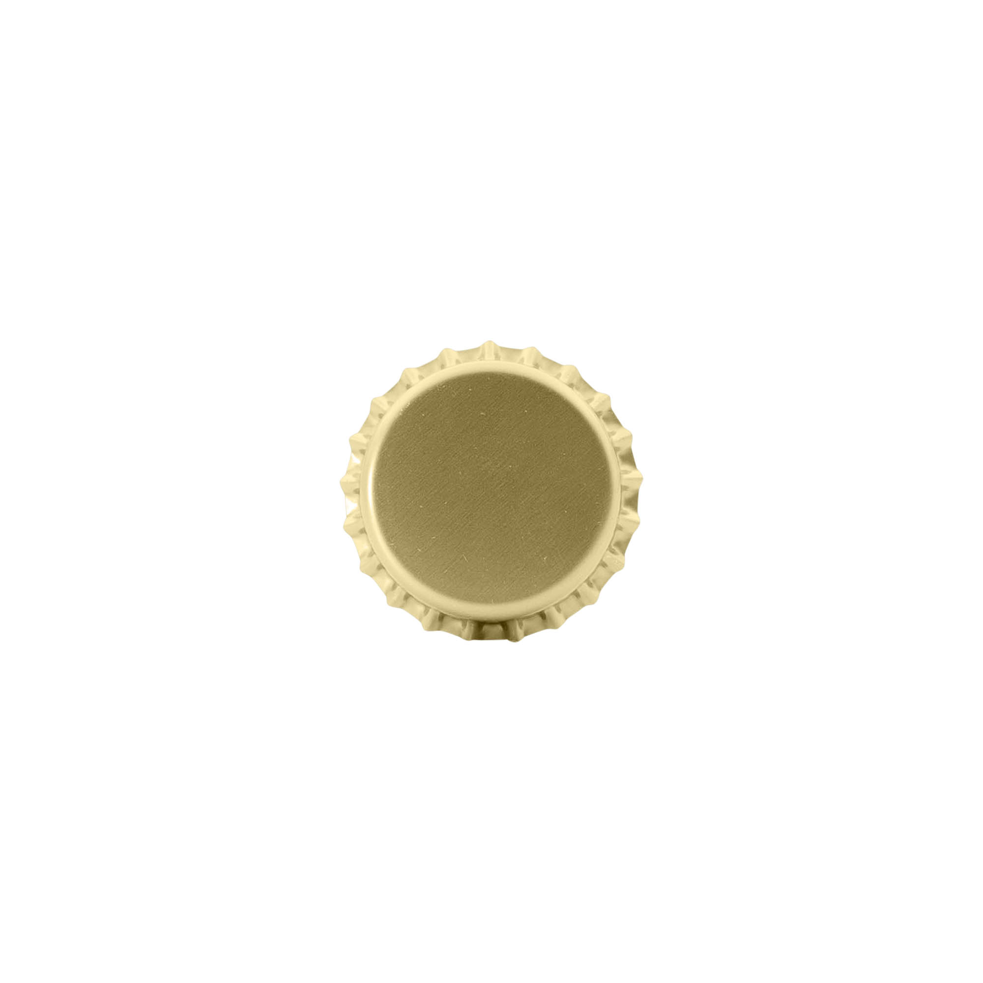 Crown caps 26 mm, metal, gold Crown caps 26 mm, metal, gold