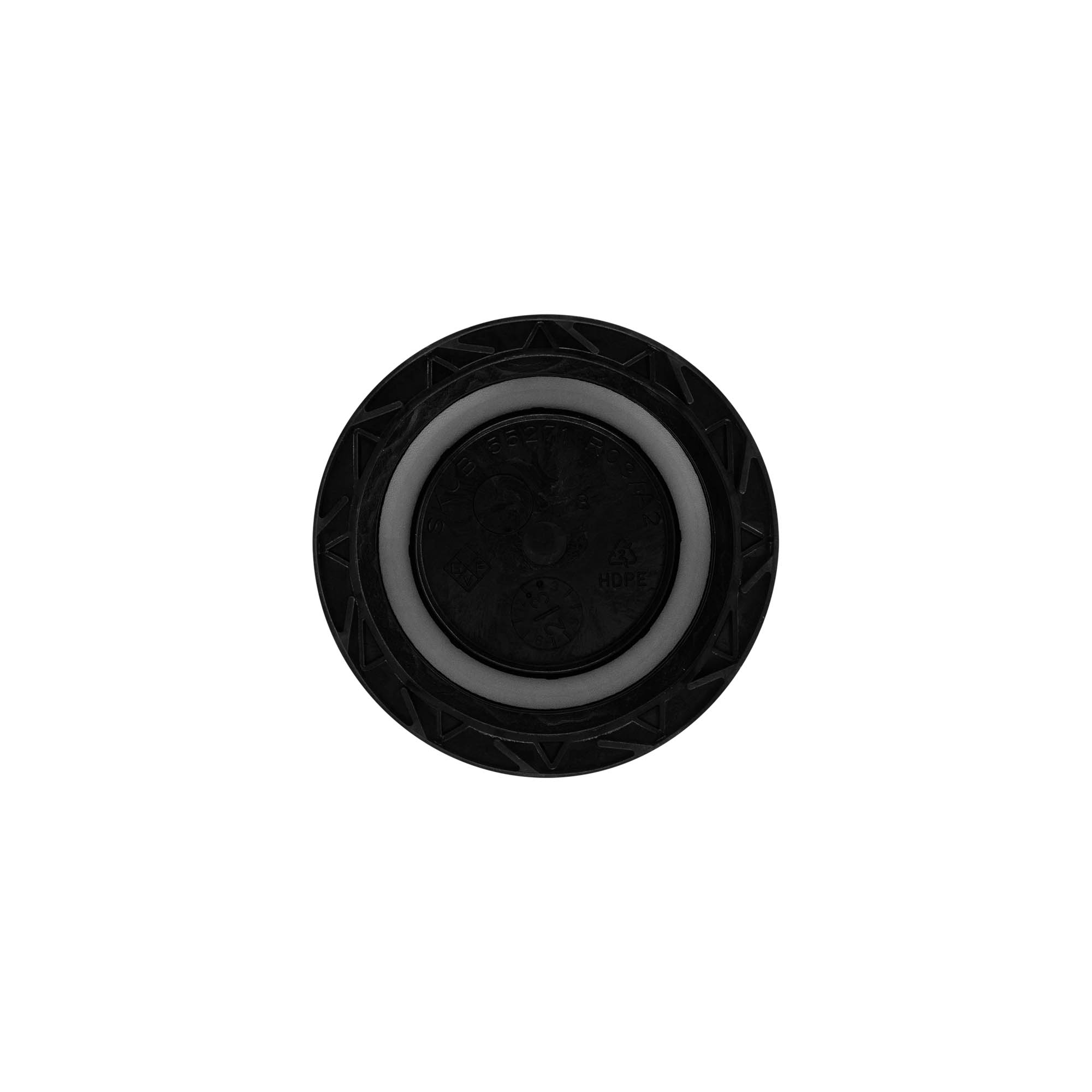 Screw cap, PP plastic, black, for opening: ND55 Screw cap, PP plastic, black, for opening: ND55