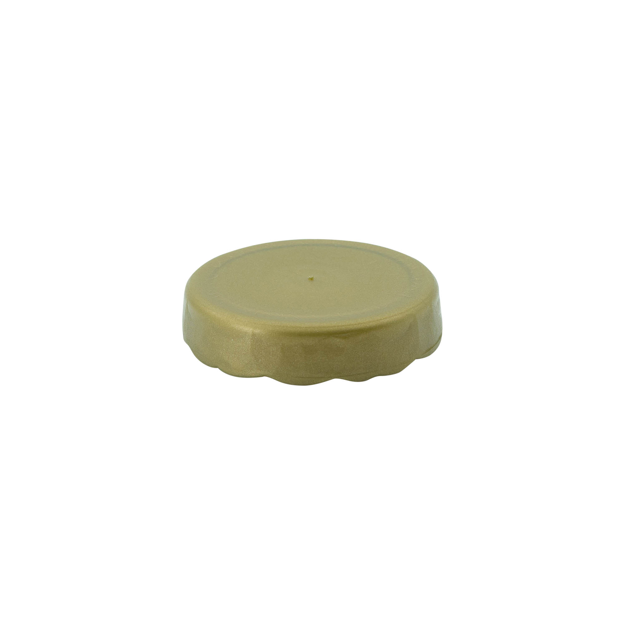 Slip lid for narrow-neck ceramic pot, HDPE plastic, gold