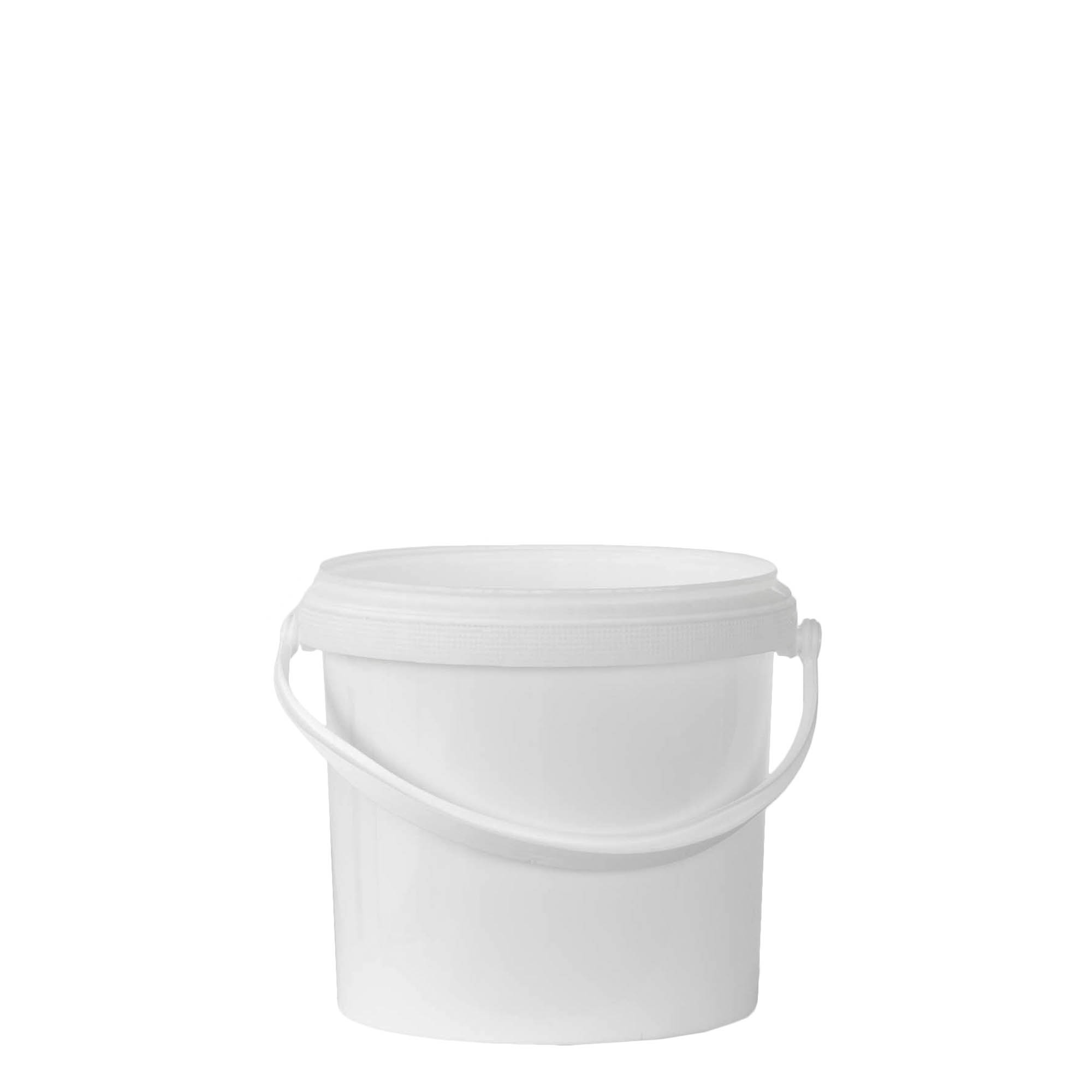 2.5 l bucket, PP plastic, white 2.5 l bucket, PP plastic, white