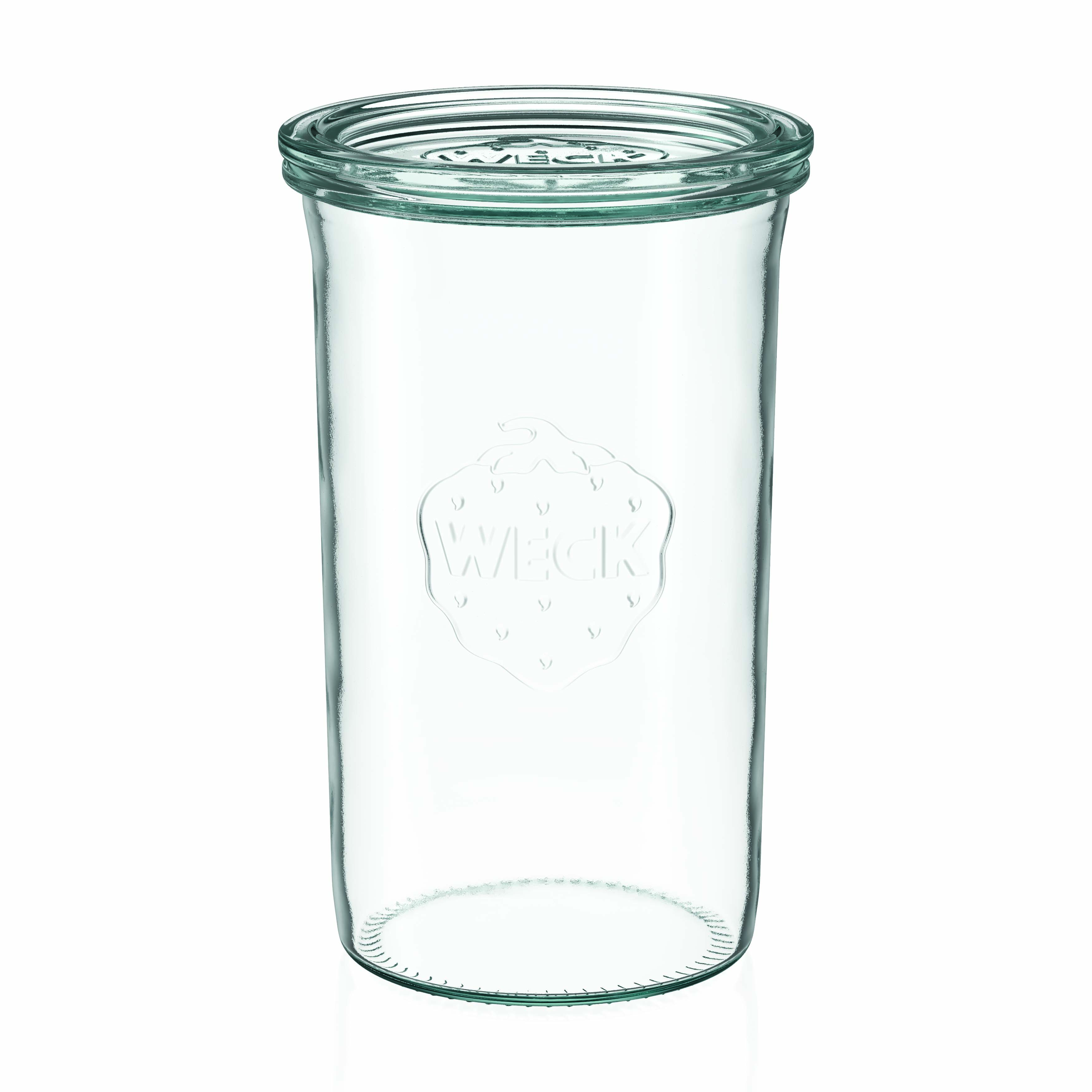 6x 1000 ml WECK inverted jar with glass lid RR 100
