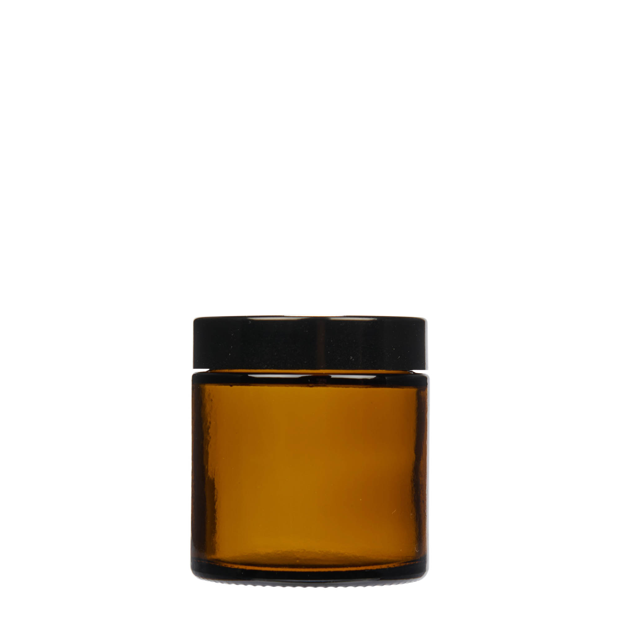 120 ml jar ‘Brown Line’, glass, brown, opening: screw cap